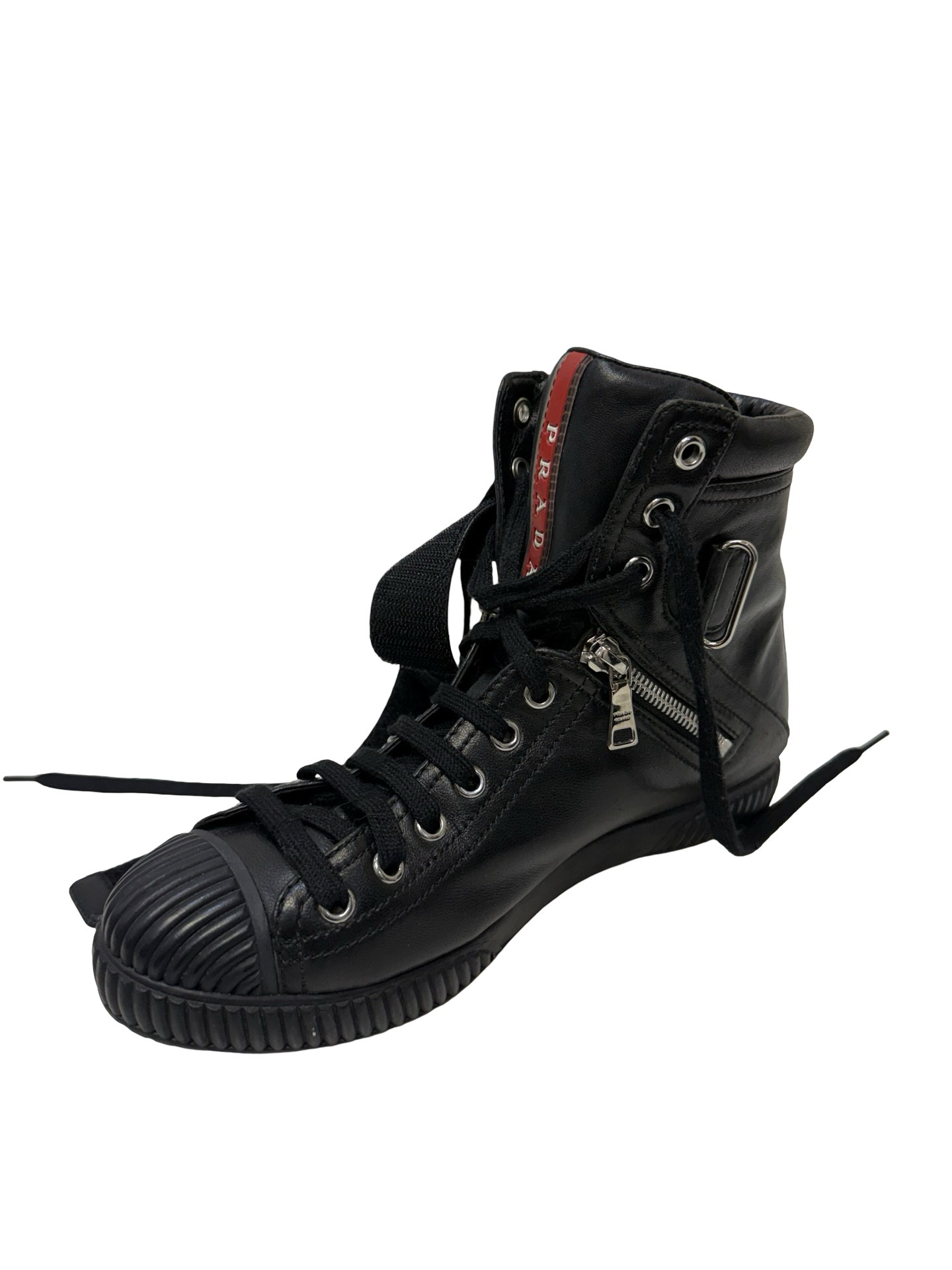 Prada Black High Tops 38