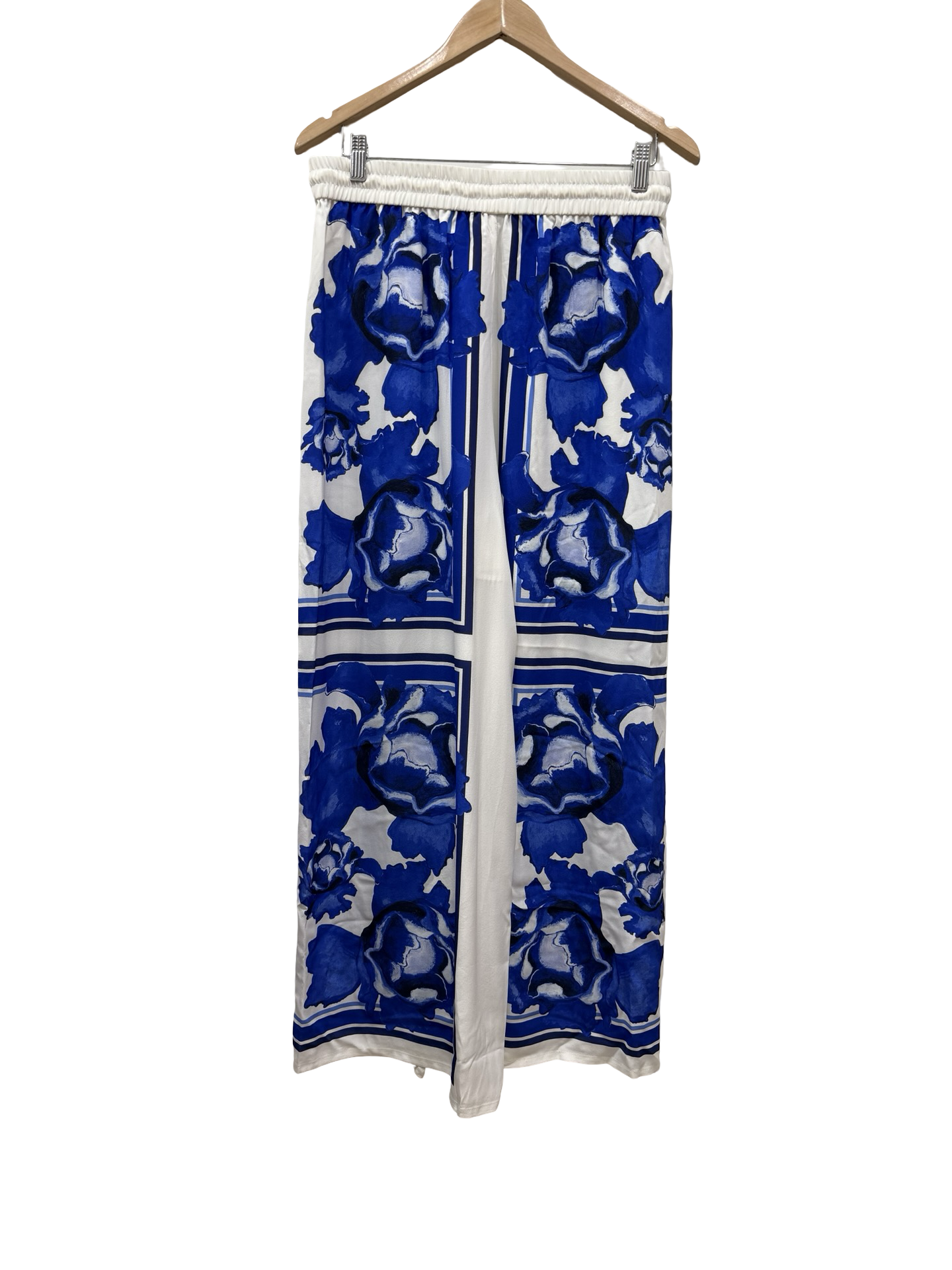 Aje Blue/White Flrl Pants 10