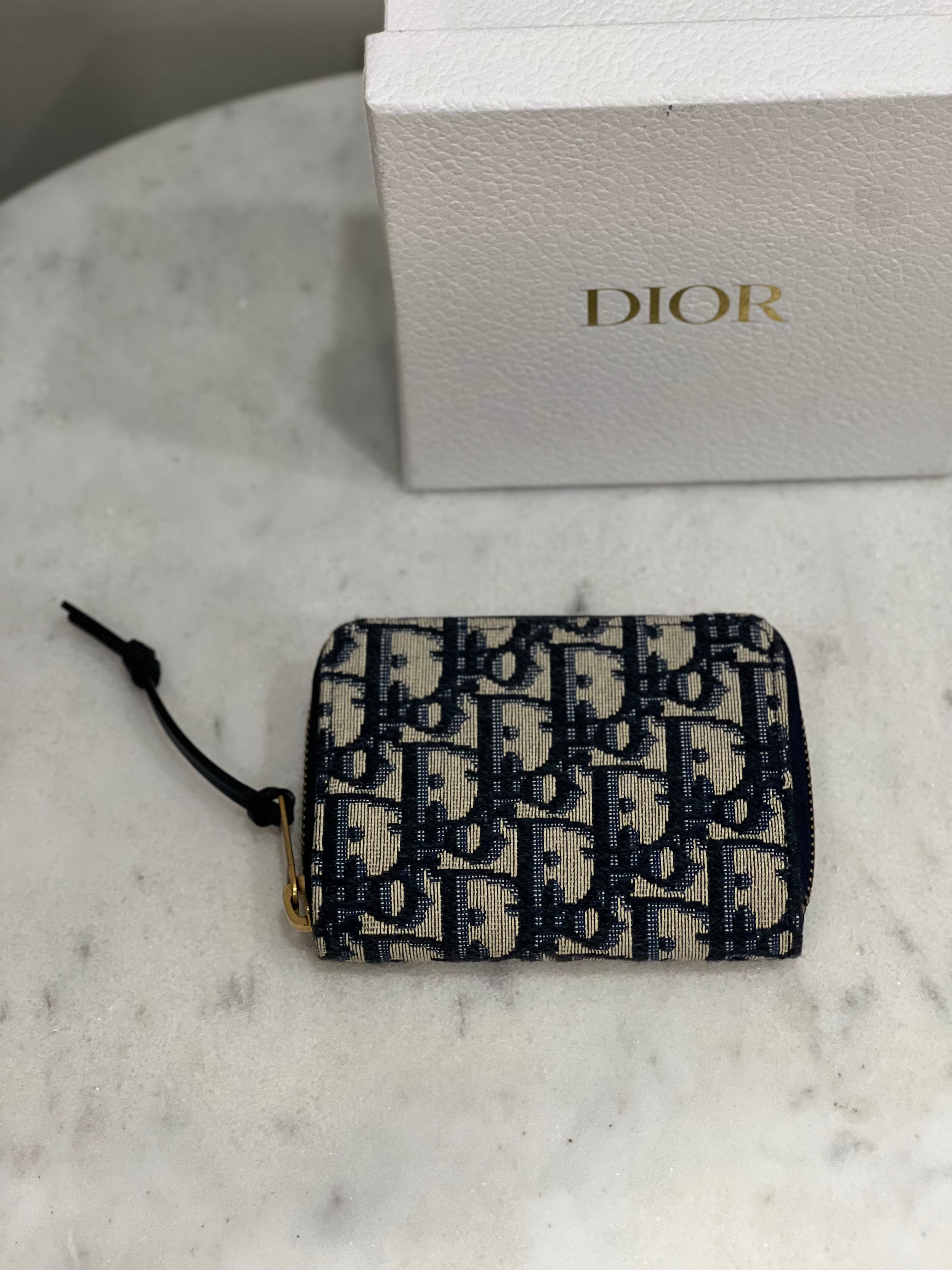 Dior Oblique Jacquard Zip Wallet
