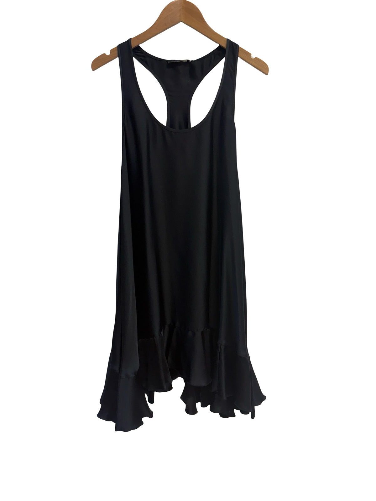 Anine Bing Black Silk Mini Dress M