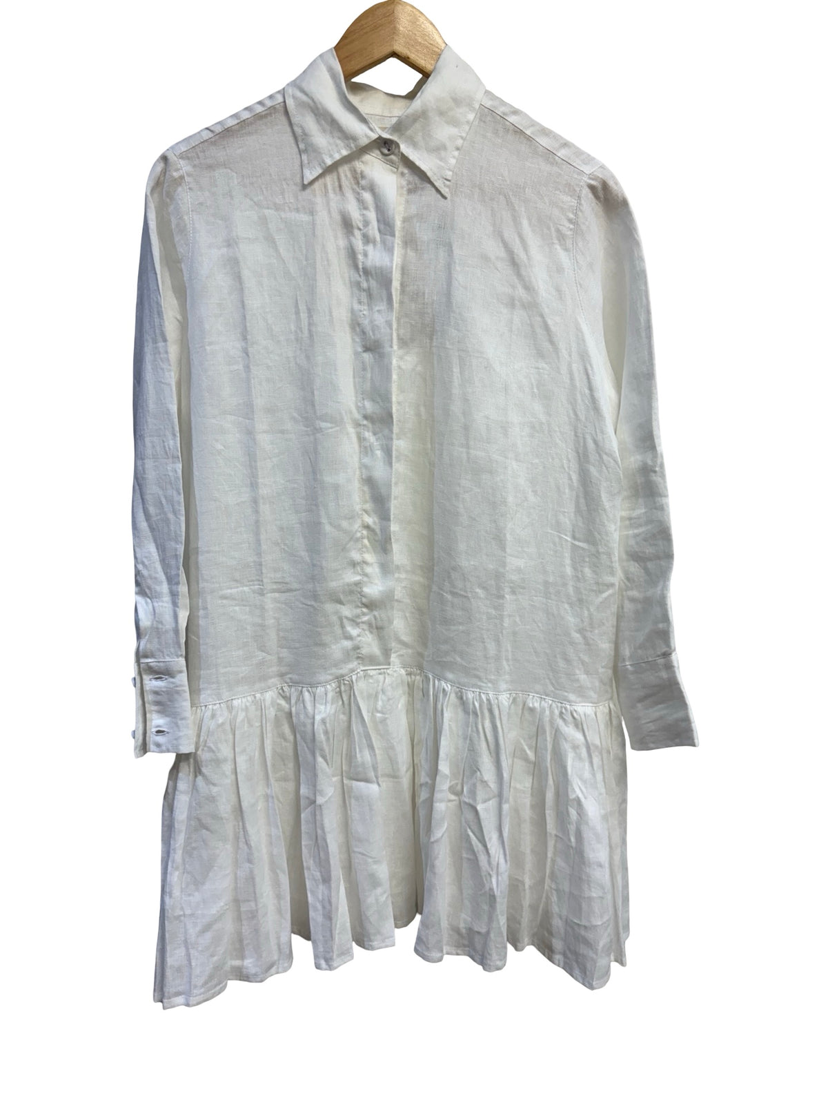 Morton Mac White Linen Midi Dress One Size BNWT