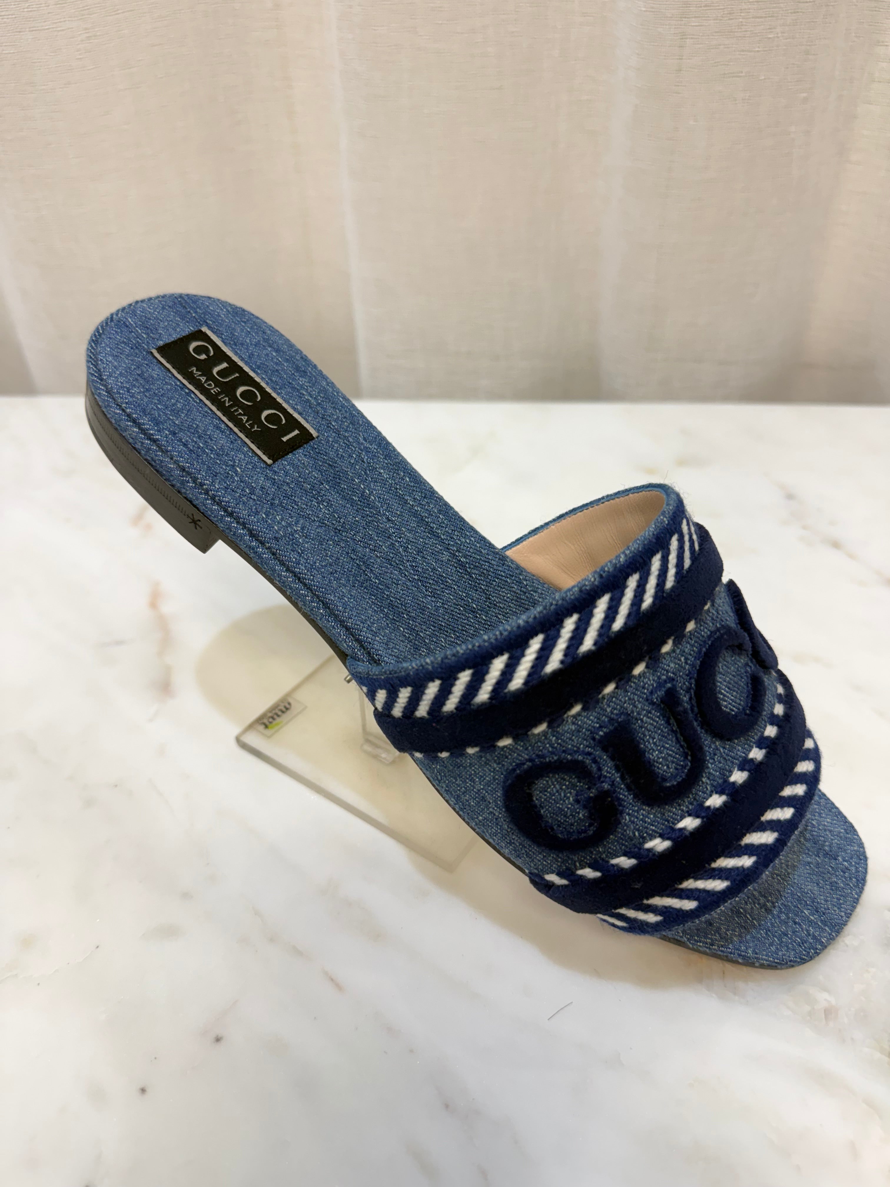 Gucci Denim Flats 39 WB