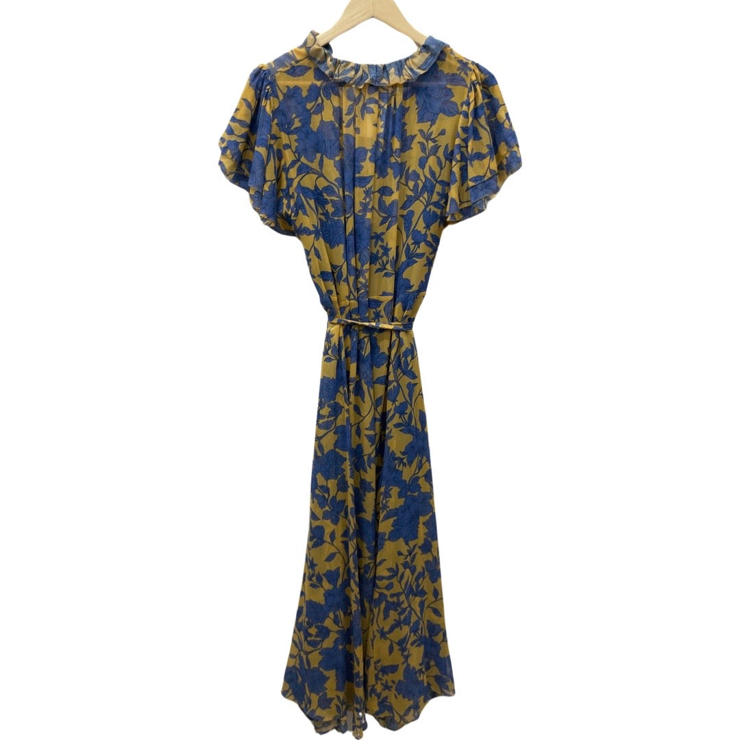 Husk Yellow & Blue Floral Dress 12