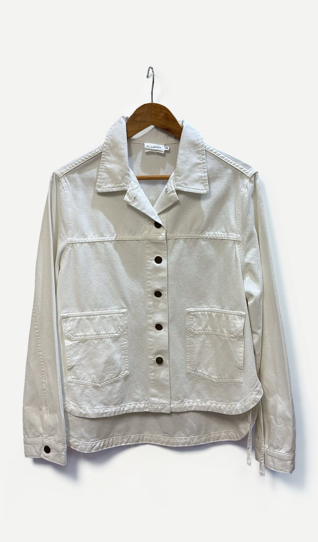 Flannel White Denim Jacket M