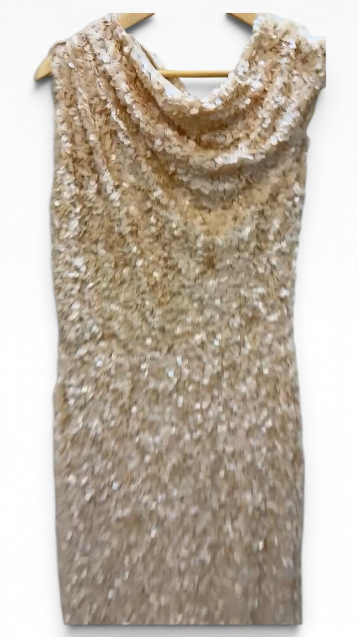 Manning Cartell Beige Sequin Dress 8 – preloved at STYLE/colab (photo 2 of 4)