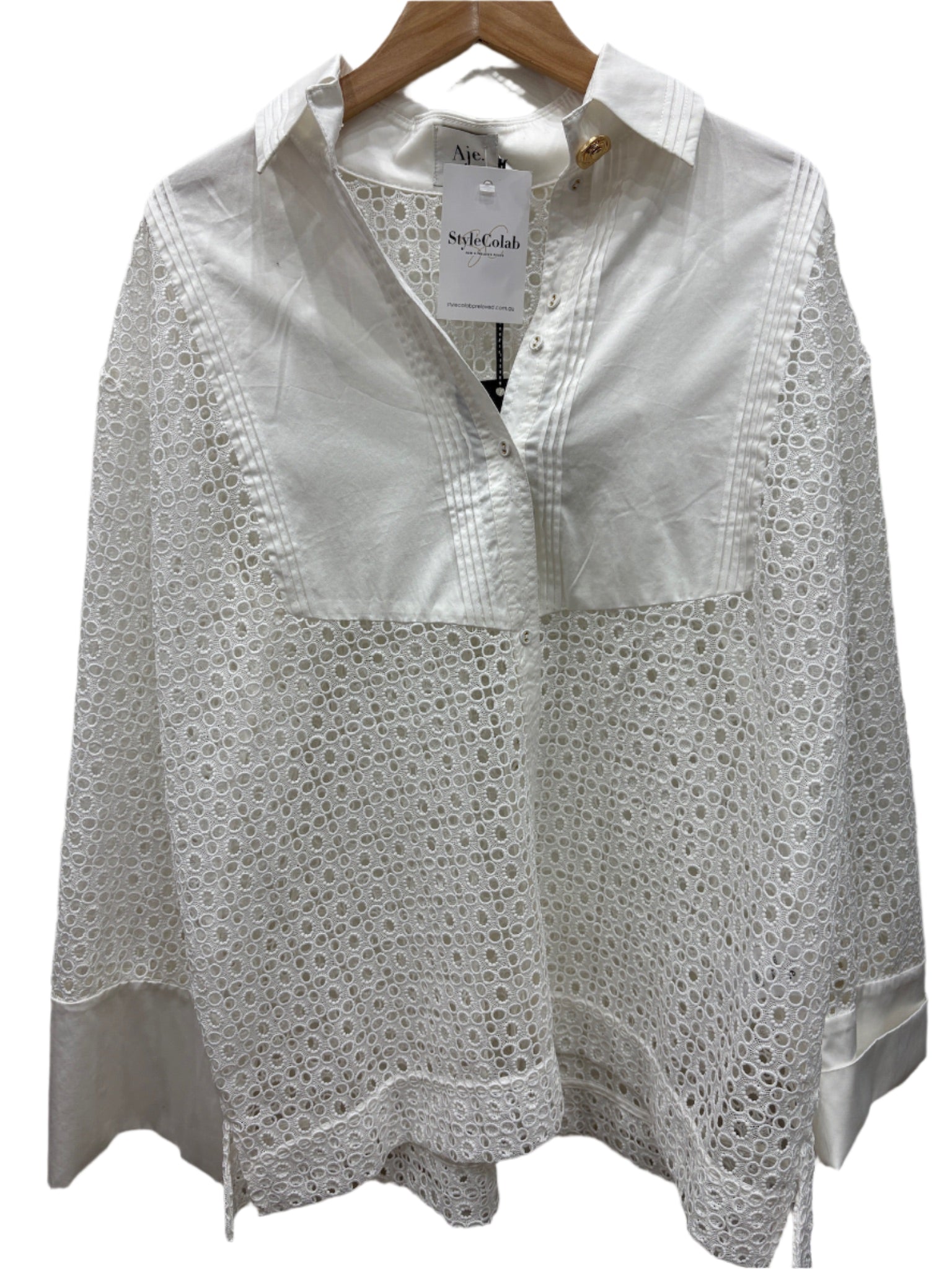 Aje Ivory Embroidered Top 8 NWT
