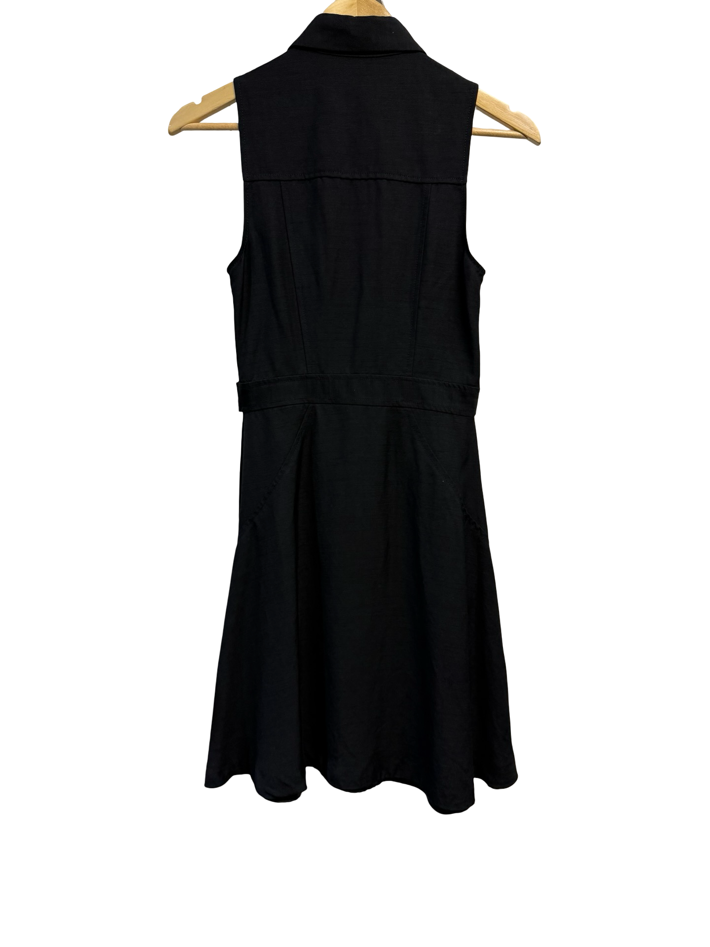 CUE Black Linen Dress- 6