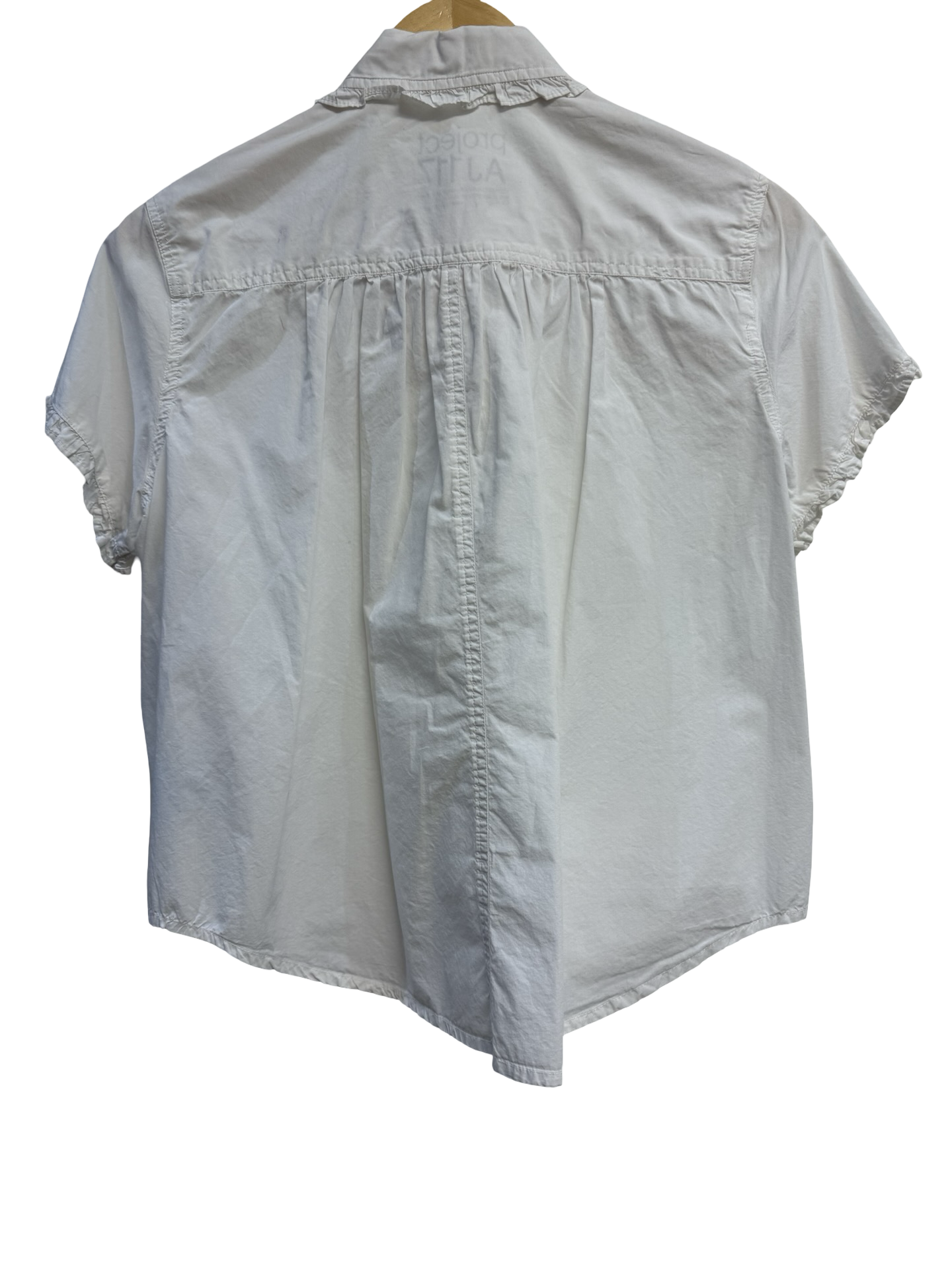 Project AJ117 White SS Blouse M