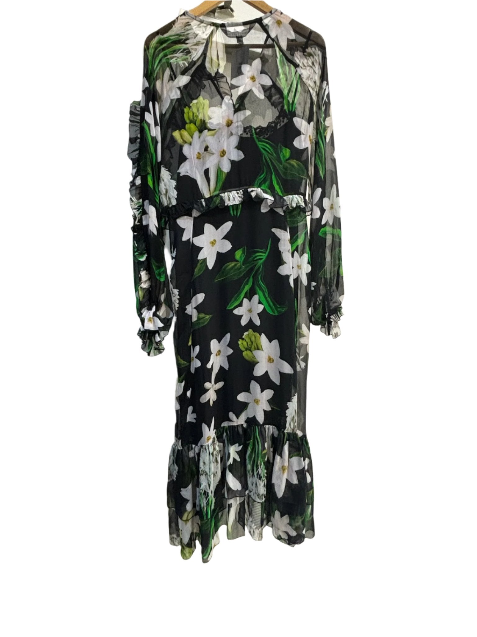 Trelise Cooper Black Floral Dress 14