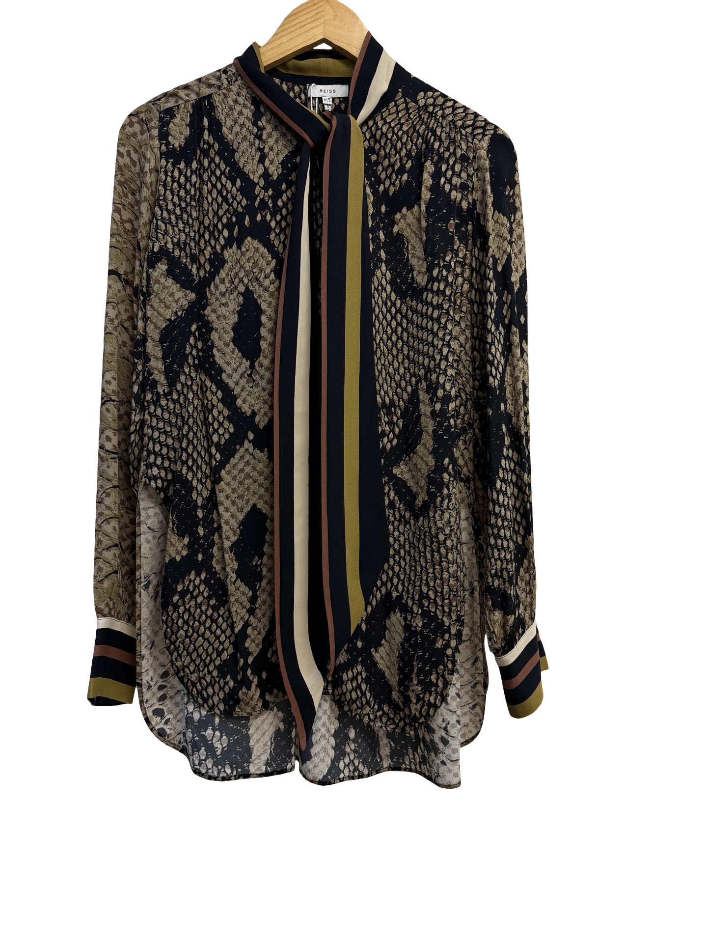 Reiss Multicolour Print LS Blouse 10