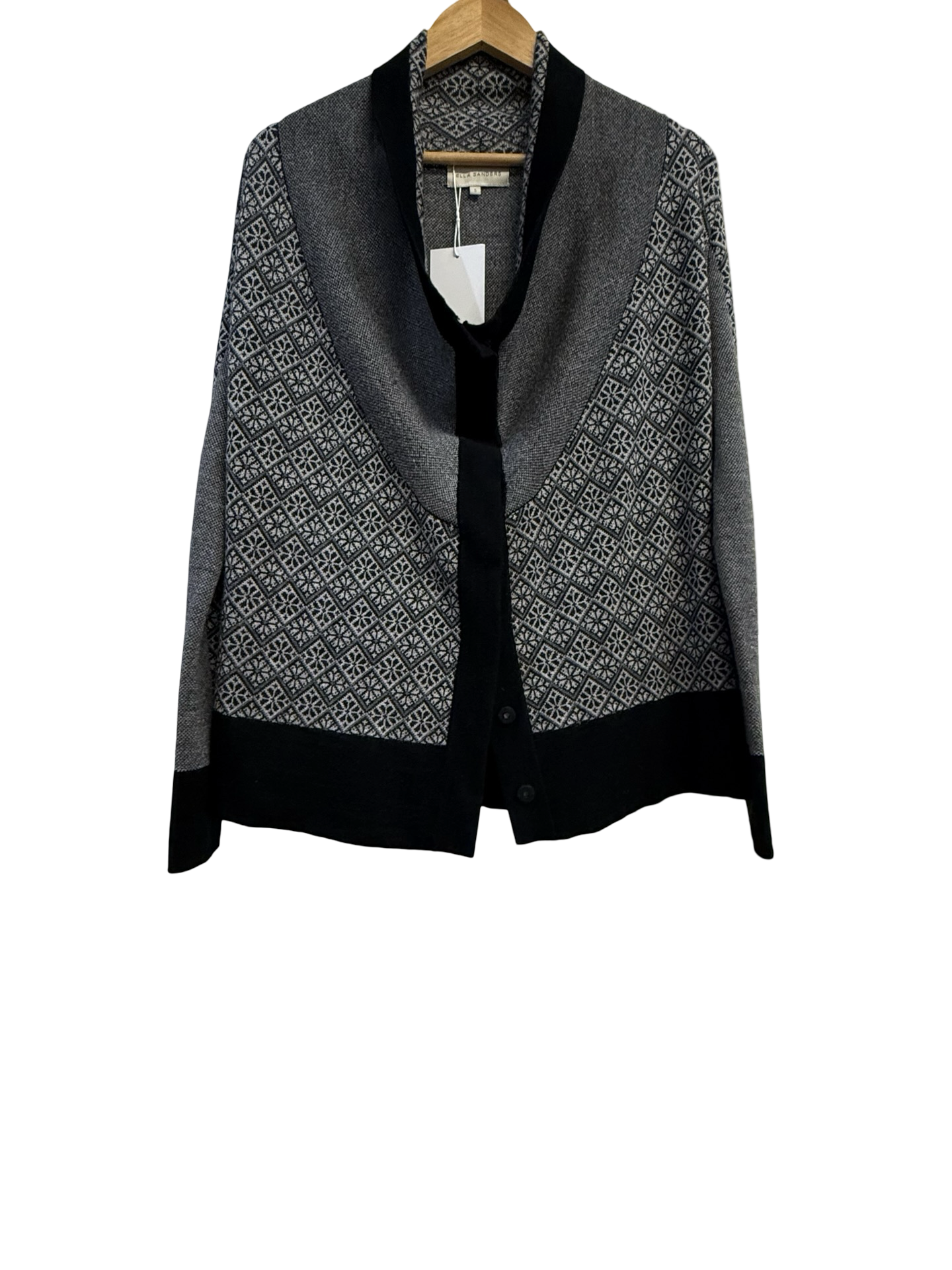 Ella Sanders Grey Printed Cardi S
