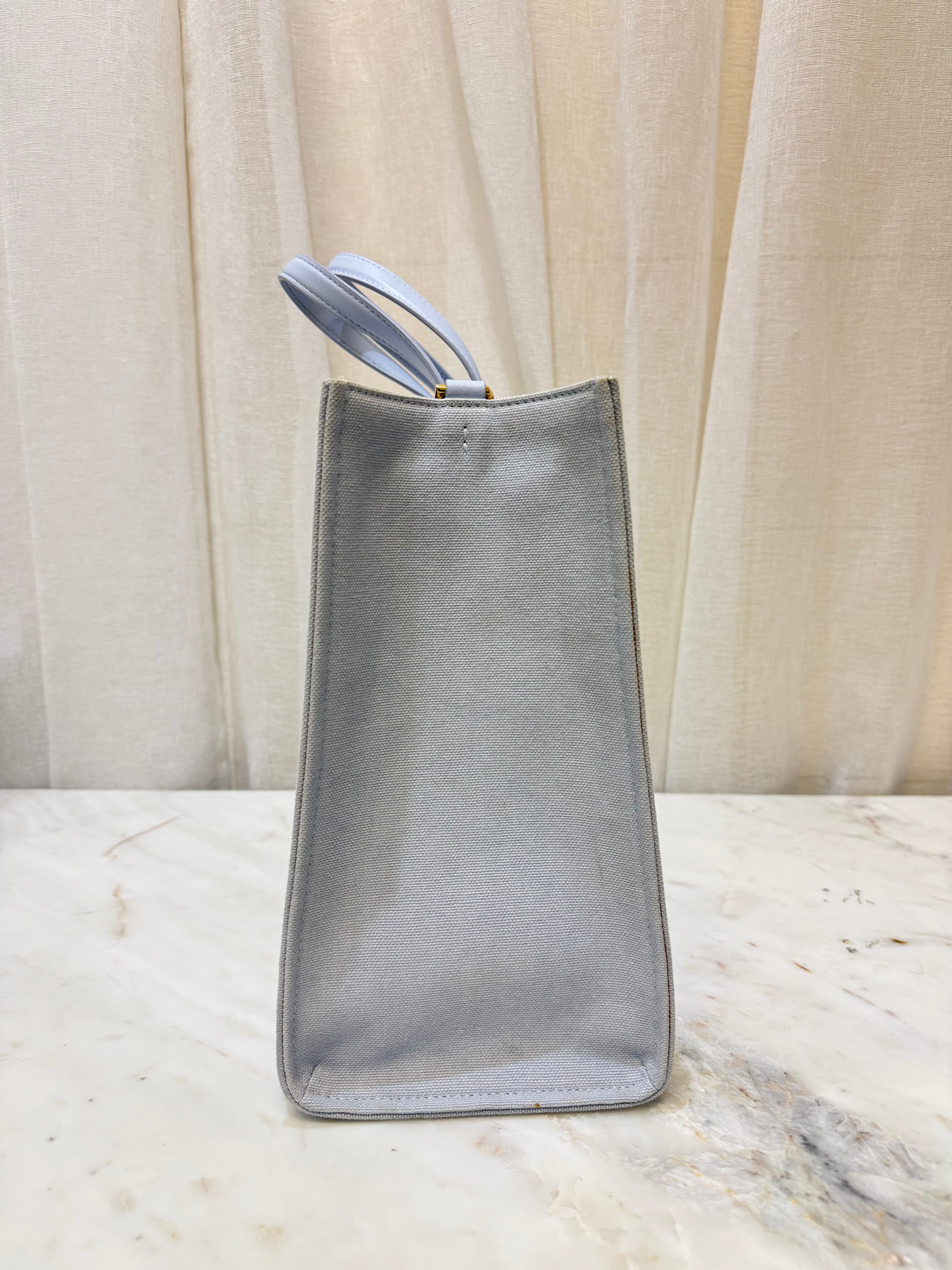 Givenchy Light Blue Canvas Medium G Tote