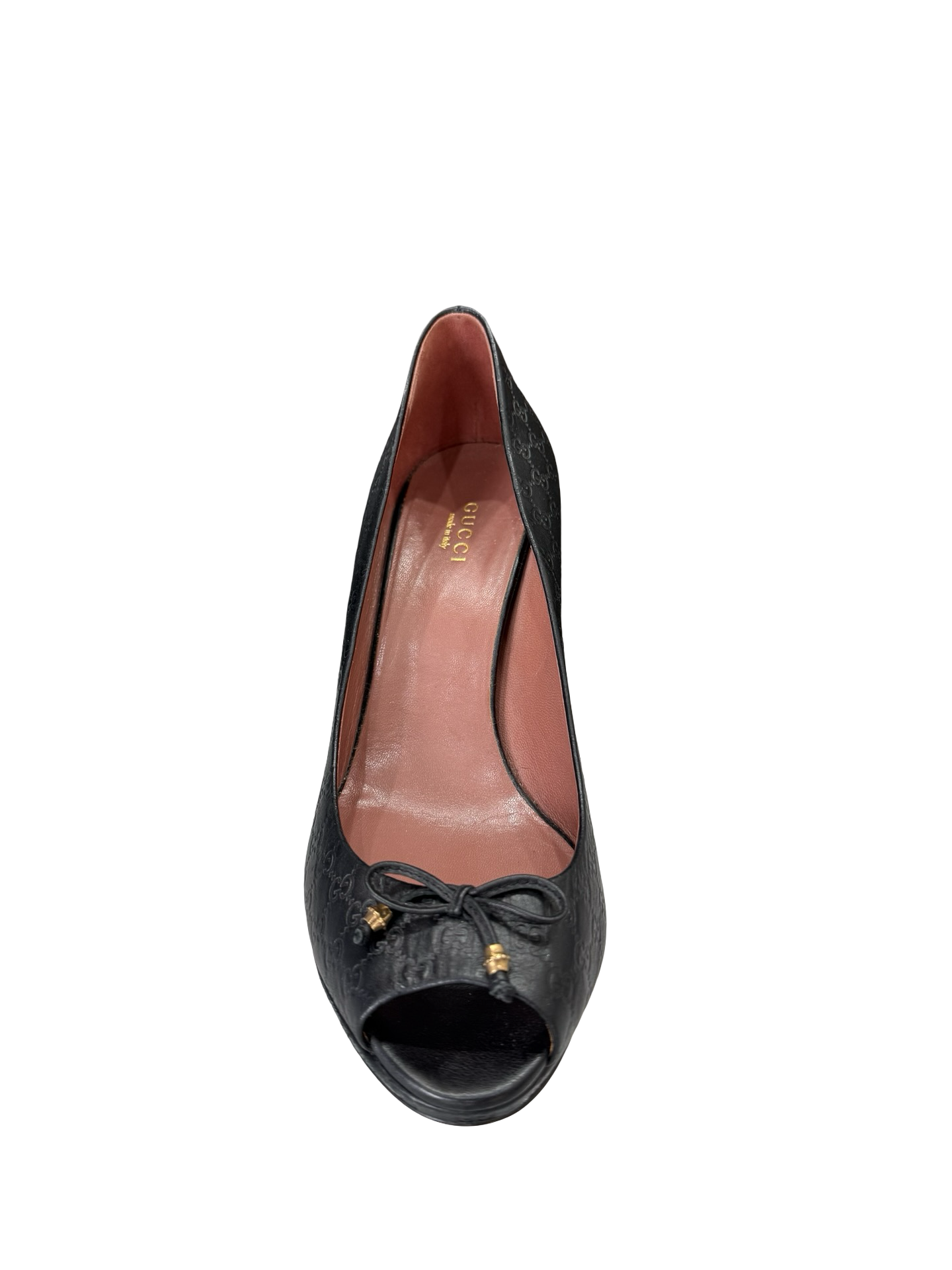 GUCCI Black Open Toe Pumps 37