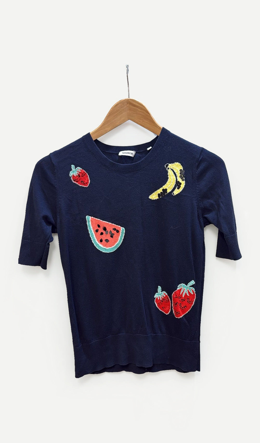 Marcs Navy Fruit Top M
