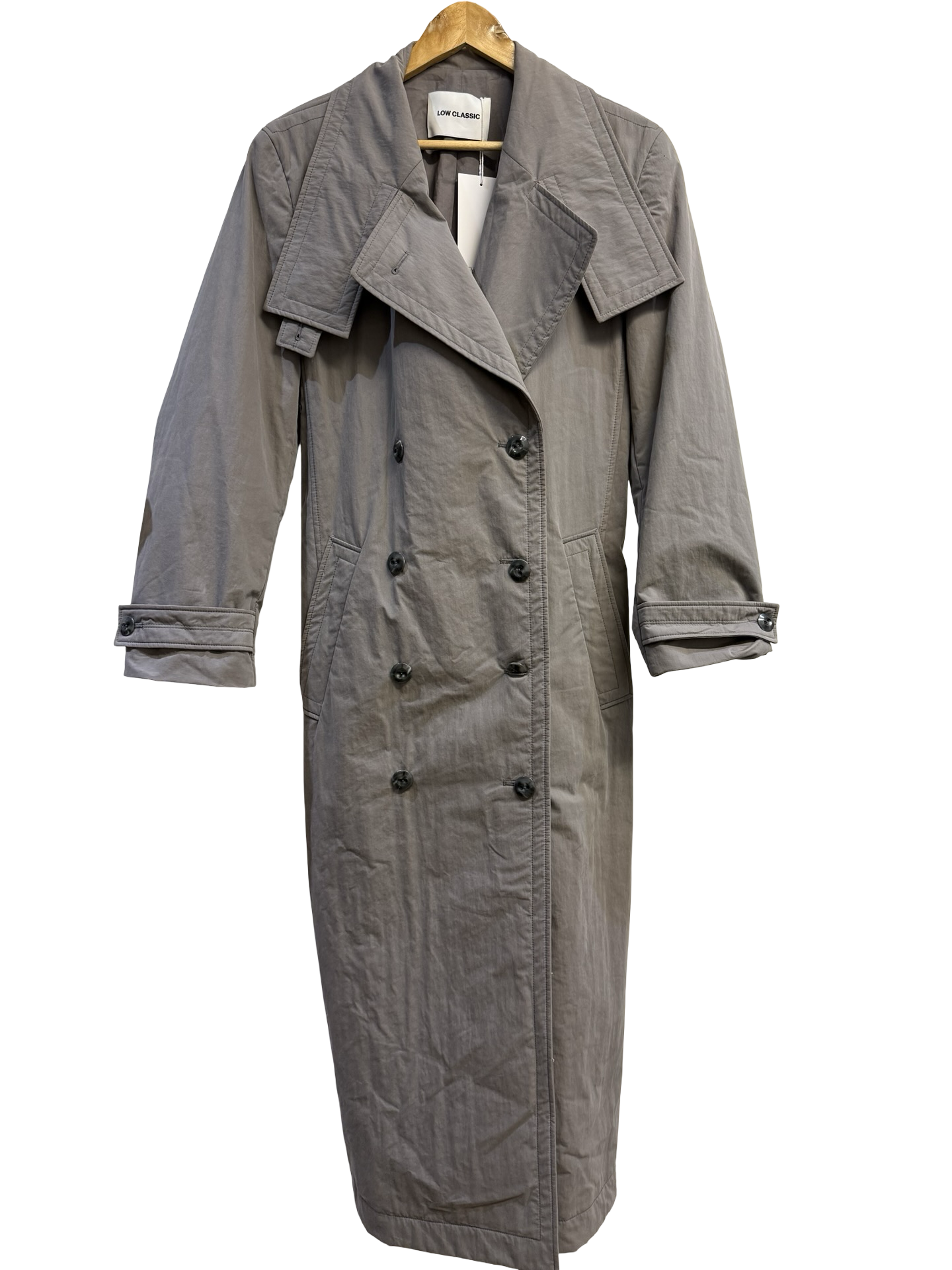 Low Classic Grey Trench Coat M