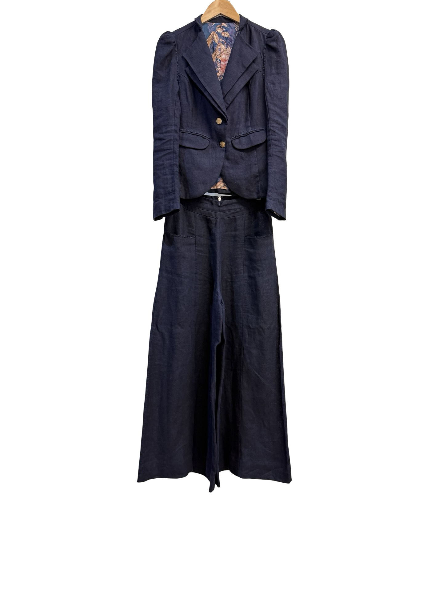 Lulu Zagame Navy Linen Jacket 1