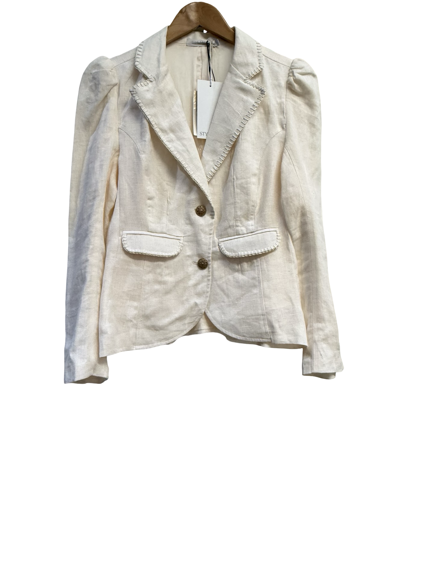 Lulu Zagame Wte Linen Jacket 1 NWT