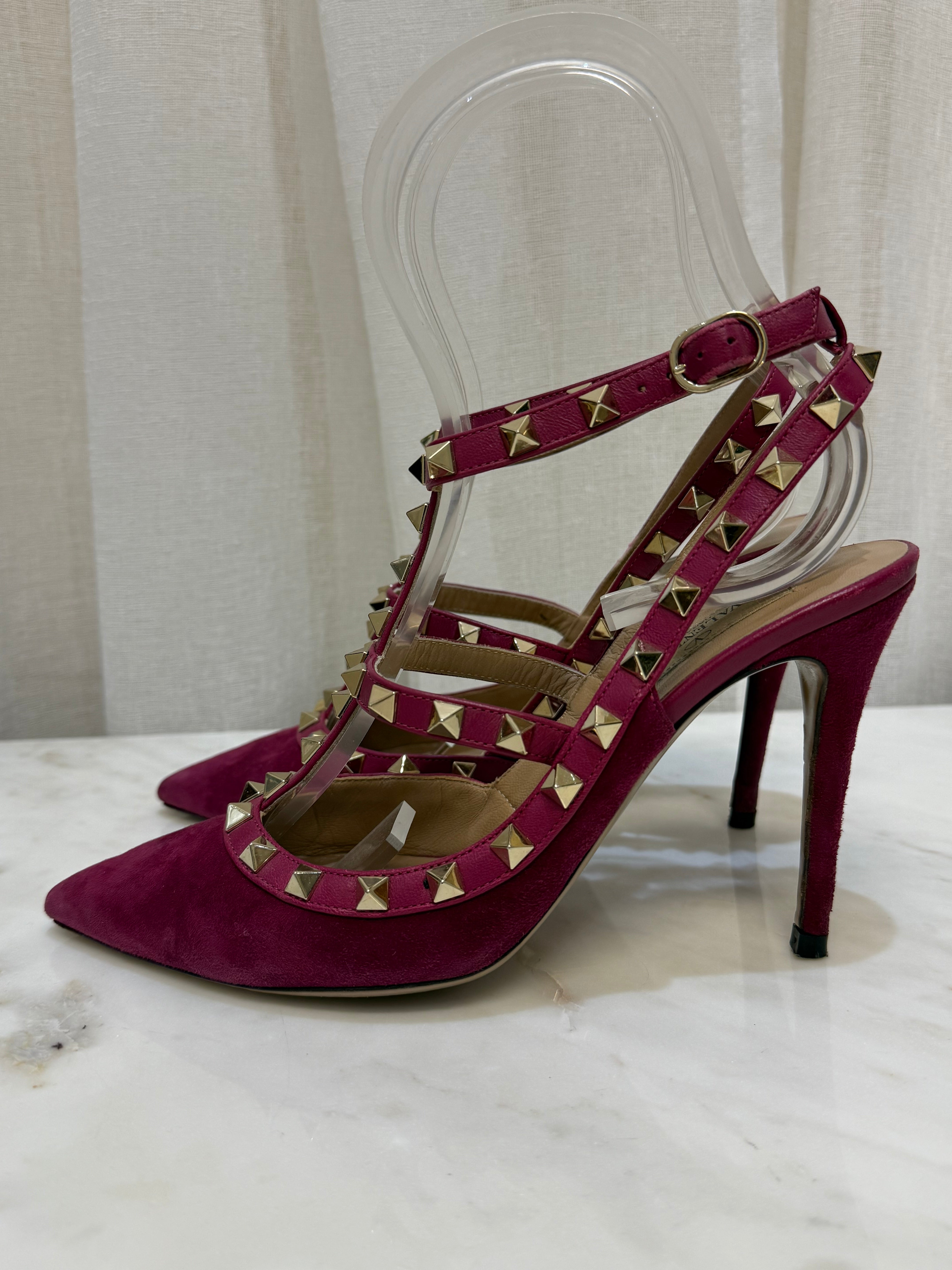 Valentino Burgundy Heels 37.5