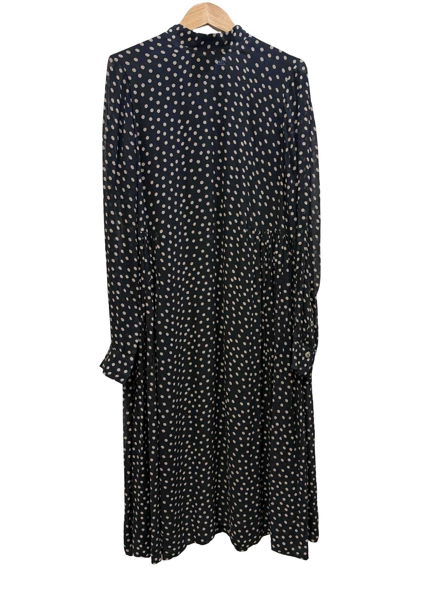 Ganni B/W Polka Dot L/S dress 38