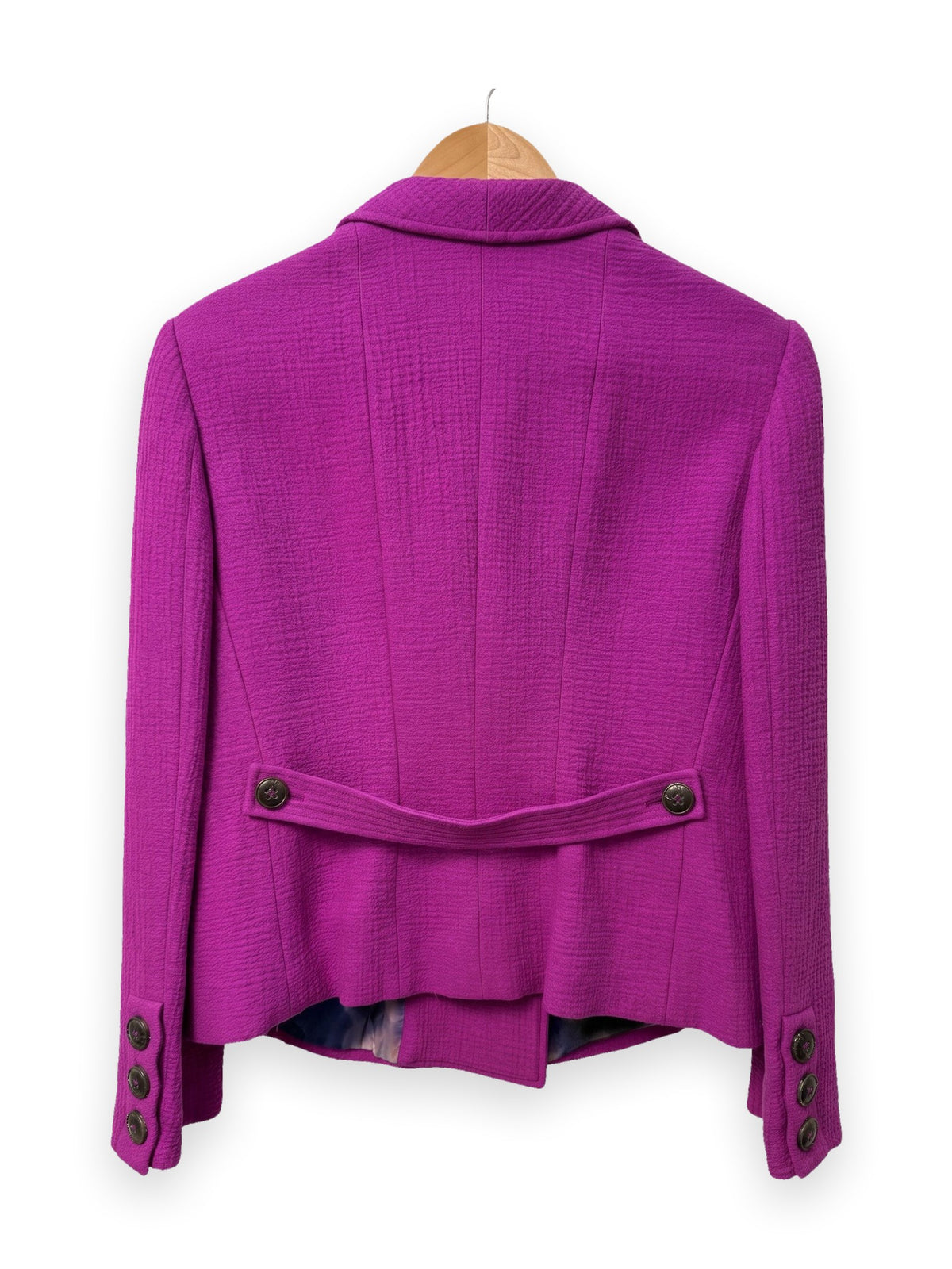 Armani Collezioni Purple Wool Double Breasted Blazer 44