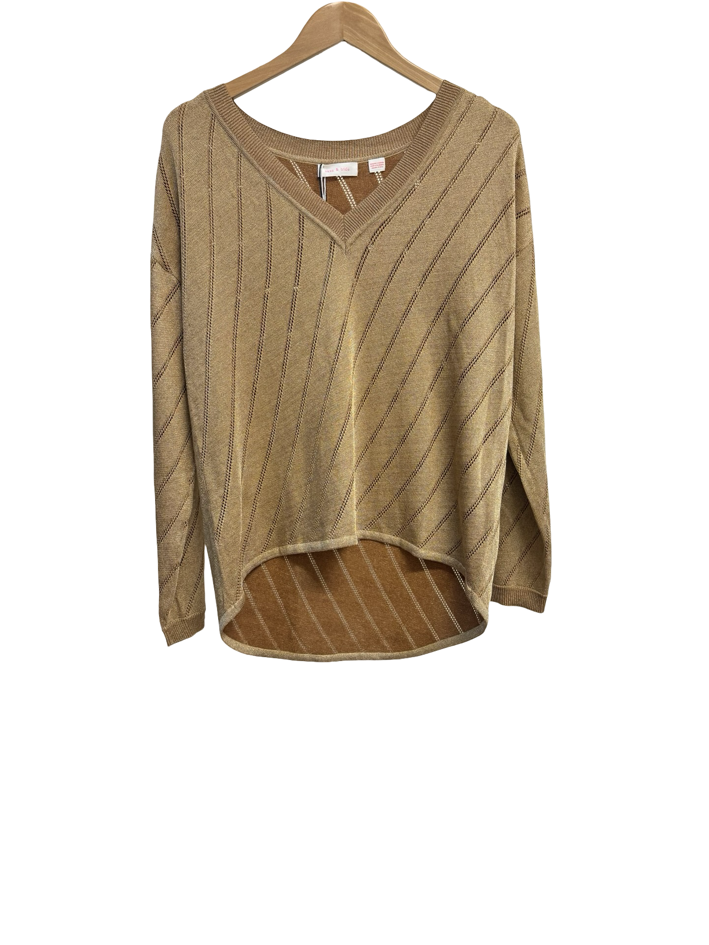 Sass & Bide Gold V-Neck Jumper S