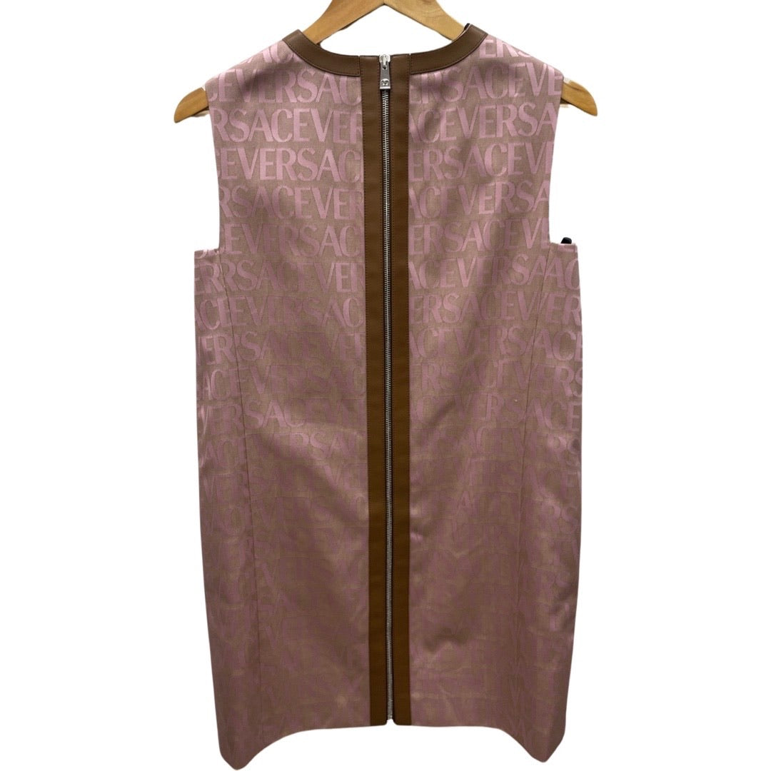 Versace Pink & Brown Mini Dress 10