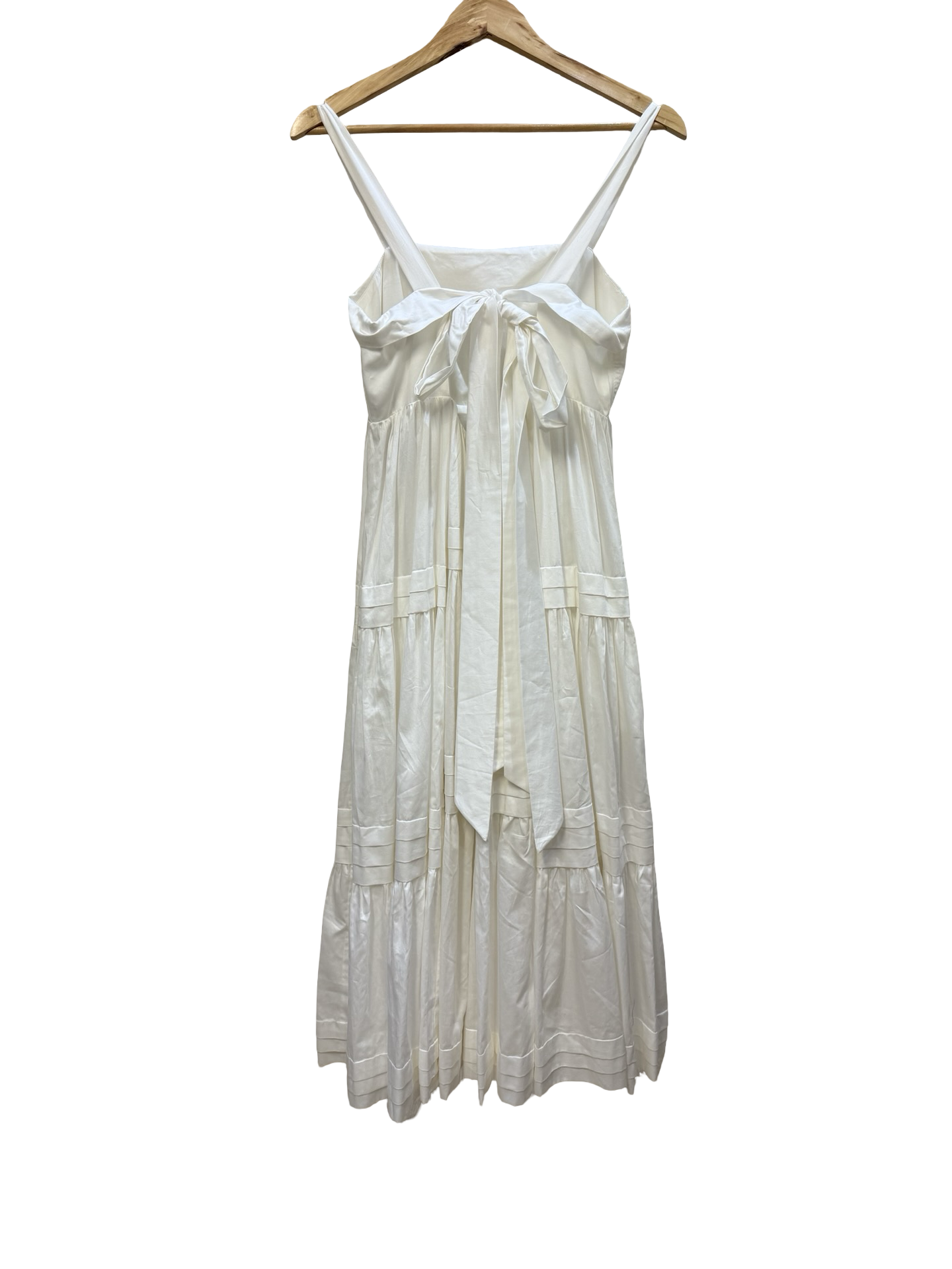 Aje White Tiered Dress 10 NWT