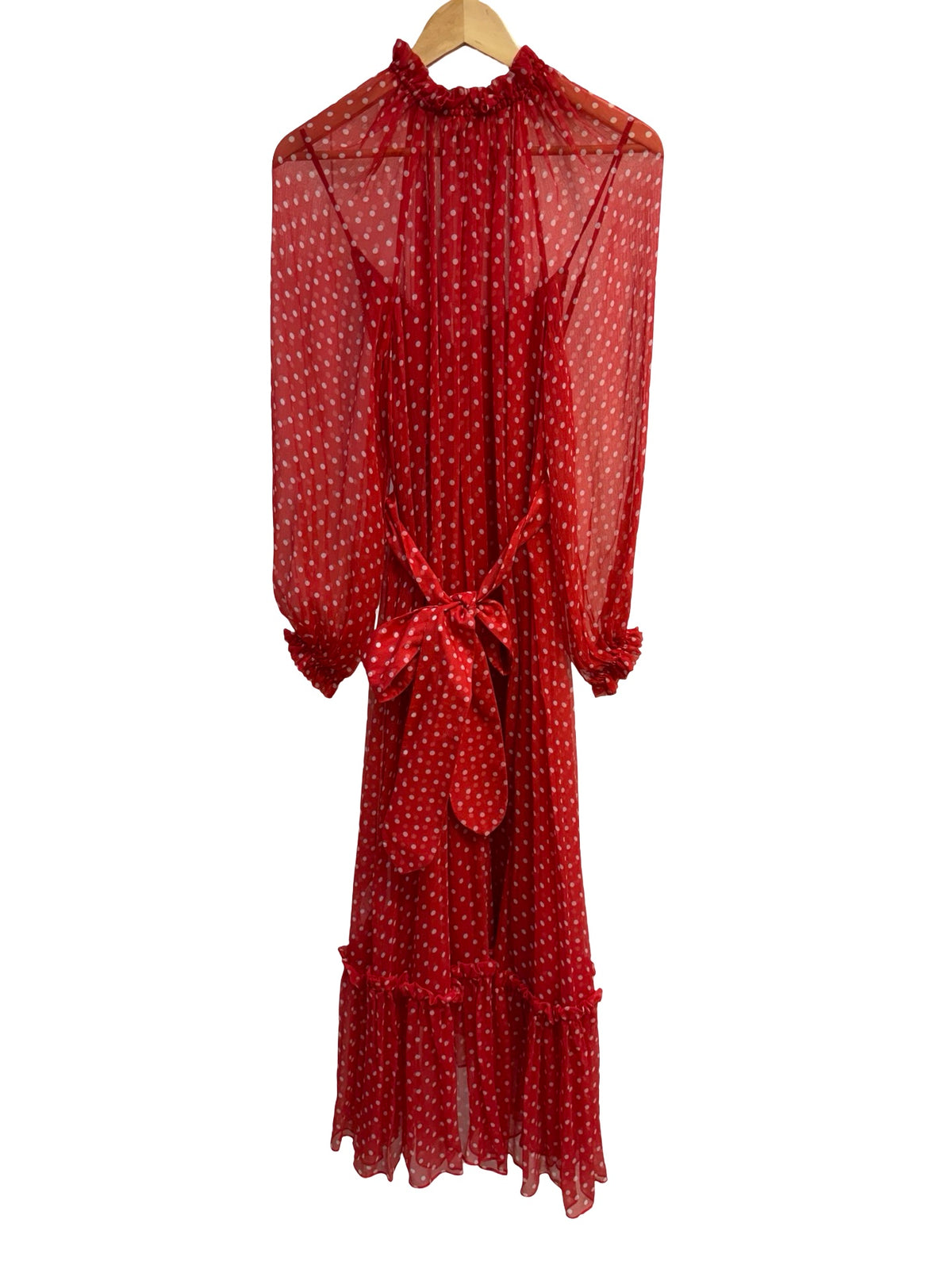 Zimmermann Red Polka Dot Silk Dress 1 BNWT