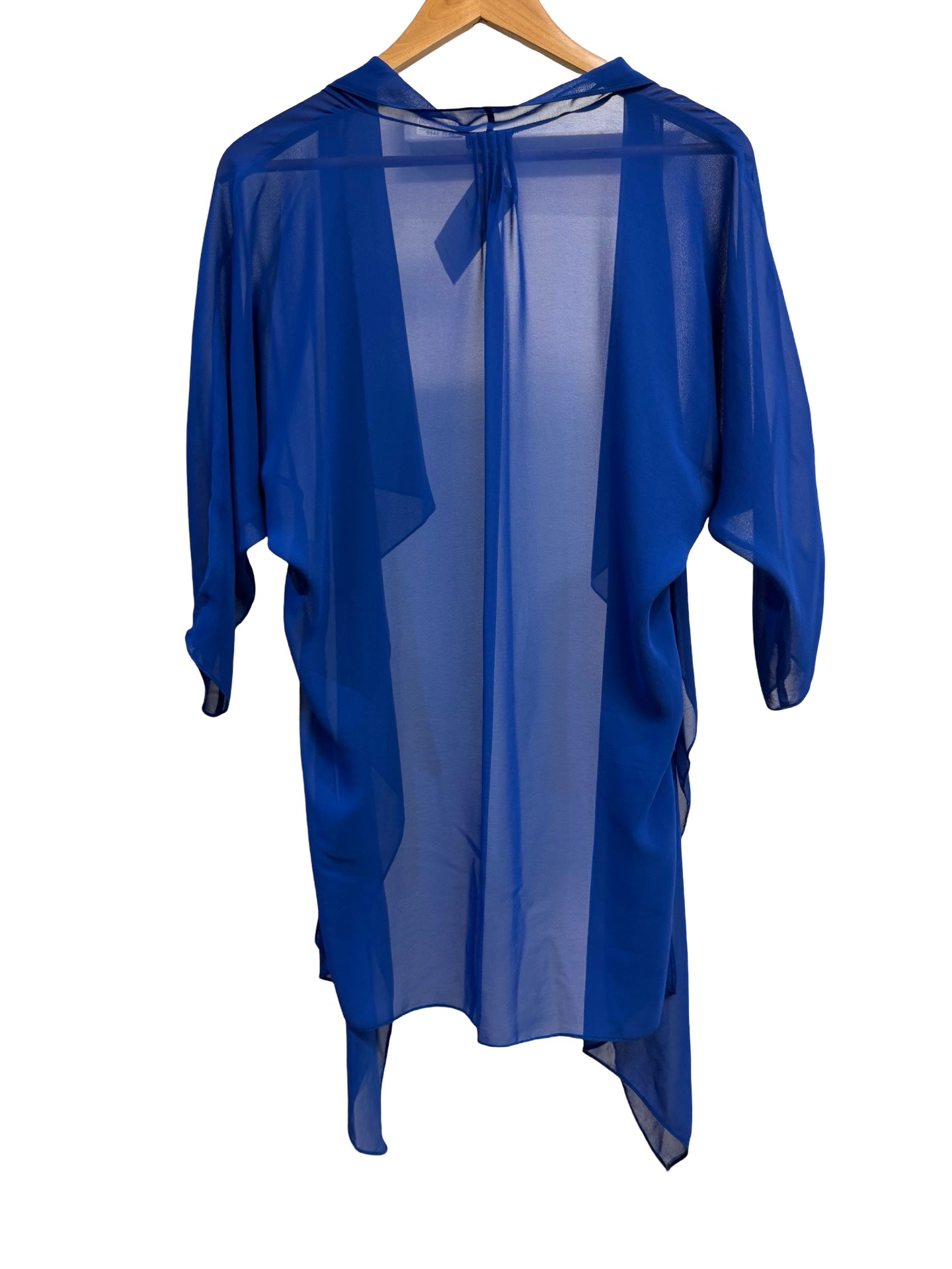 Carla Zampatti Blue Wrap Top