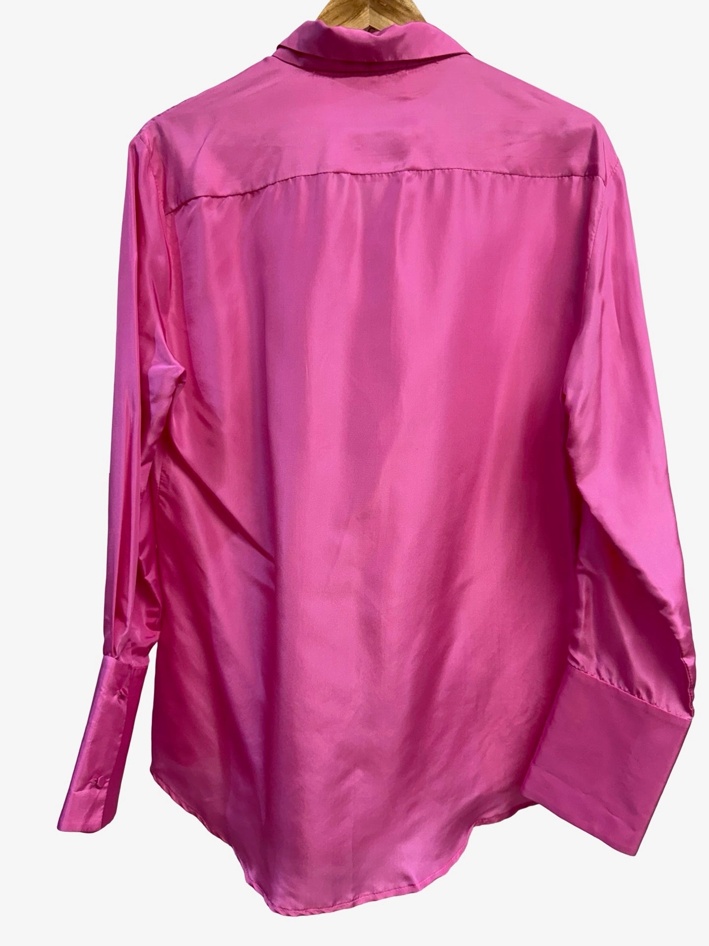 Bianca Spender Pink Silk Shirt L