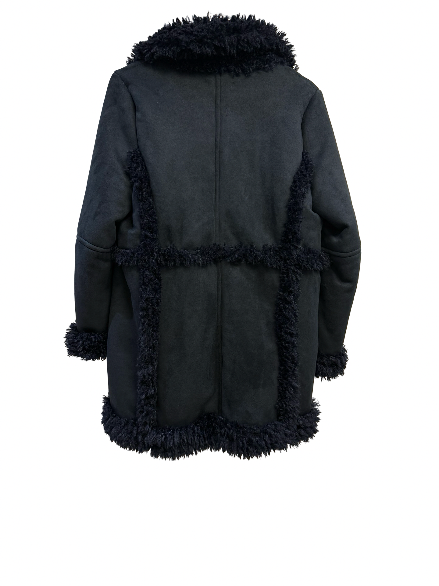 Zadig & Voltaire Navy Fur Coat L