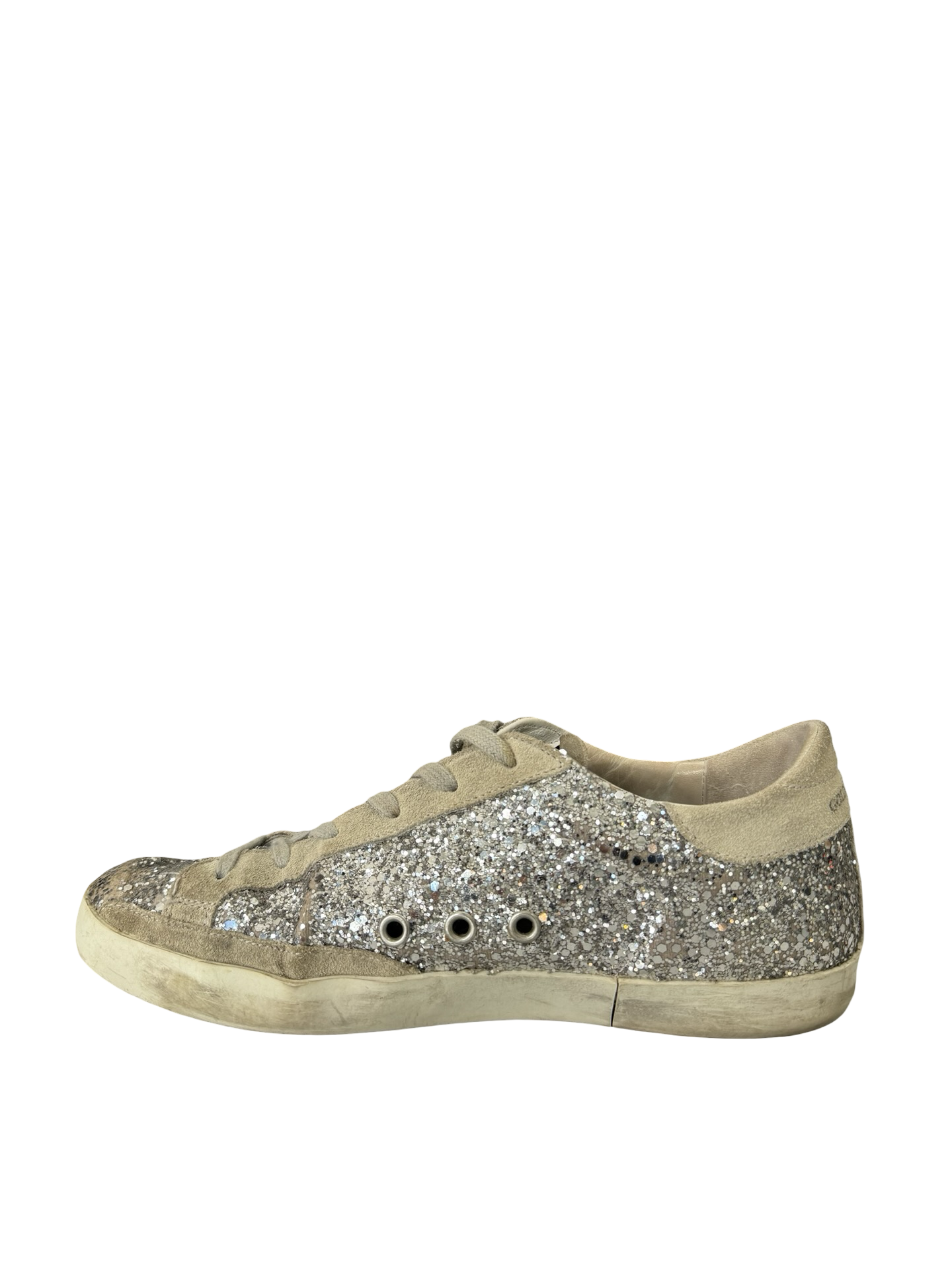 Golden Goose Silver Lace Sneaker 38