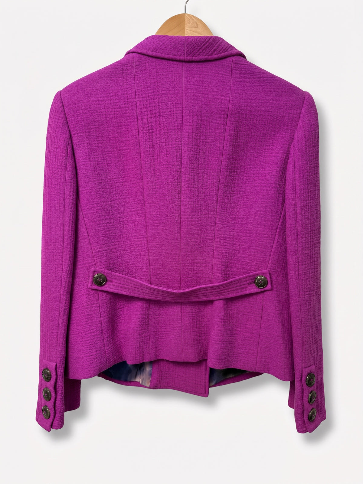 Armani Collezioni Purple Wool Double Breasted Blazer 44
