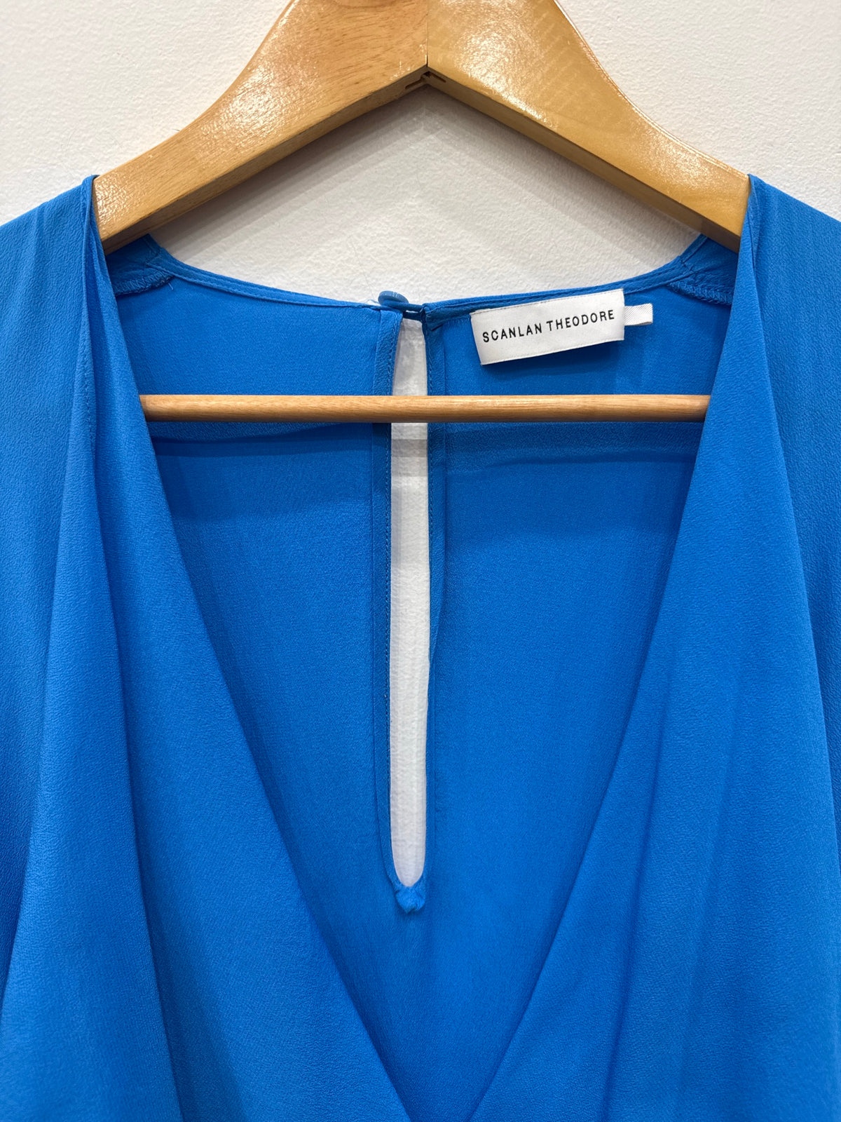 Scanlan Theodore Blue Silk Dress 10