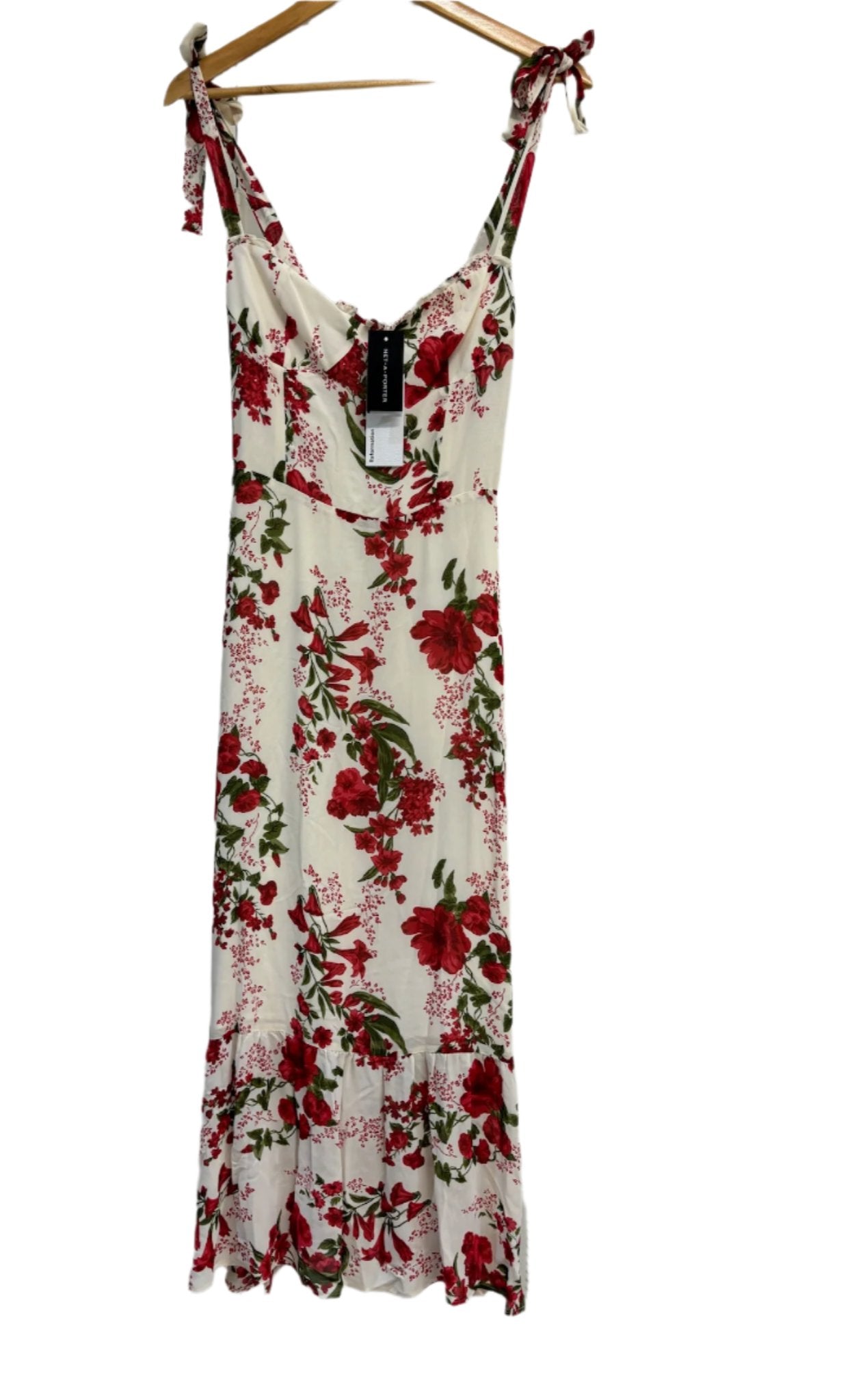 Reformation White/Red Floral Dress 6