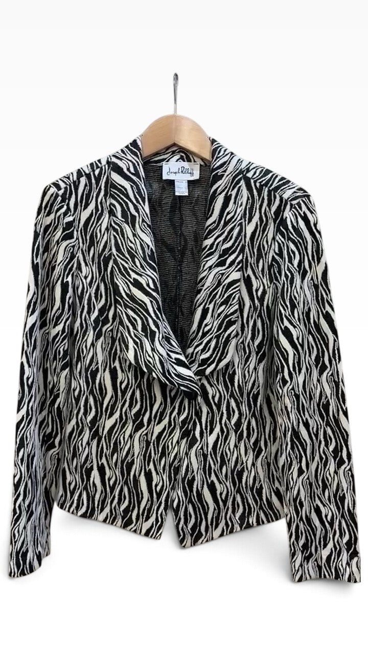 Joseph Ribkoff Black White Blazer 12