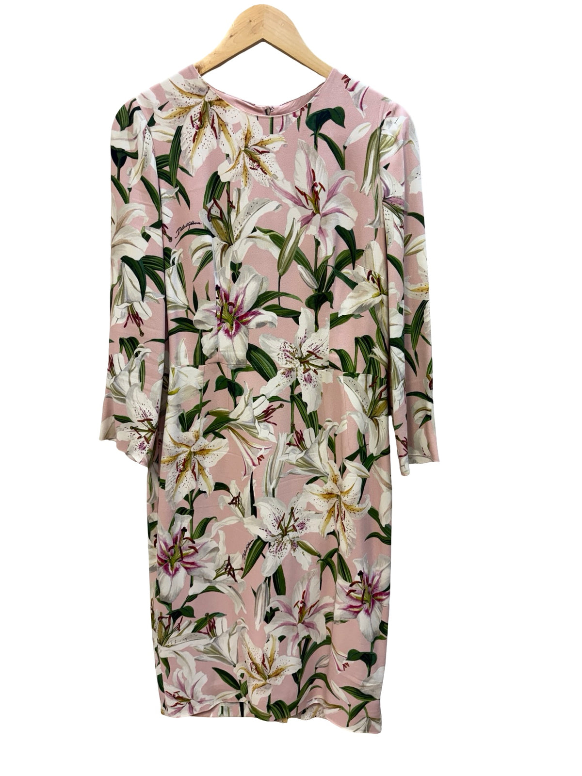 Dolce & Gabbana Pink Lily Dress 44