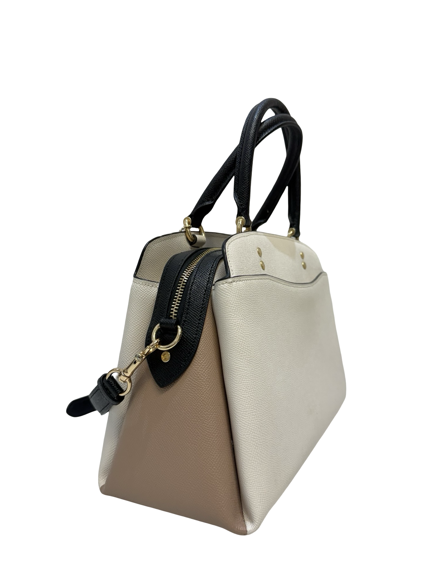 Coach Cream/Blk Shoulder Bag w/strap