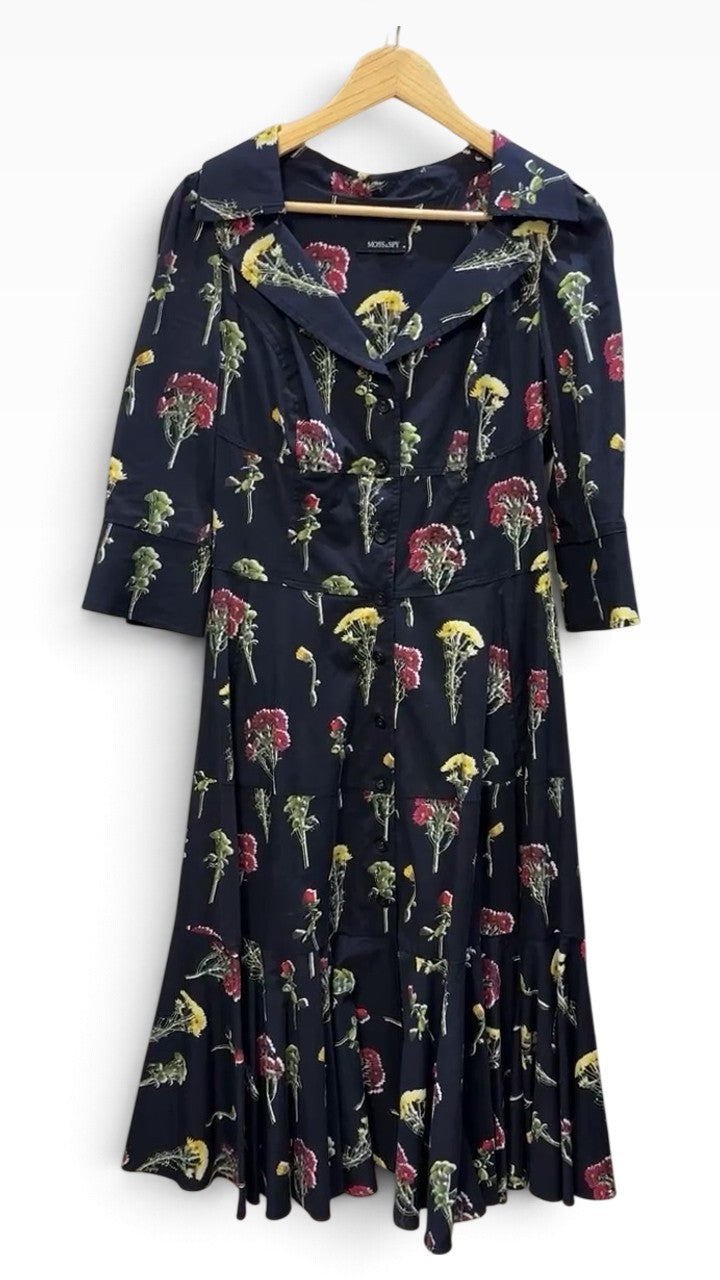 Moss & Spy Black Floral Dress 10 – preloved at STYLE/colab (photo 2 of 3)