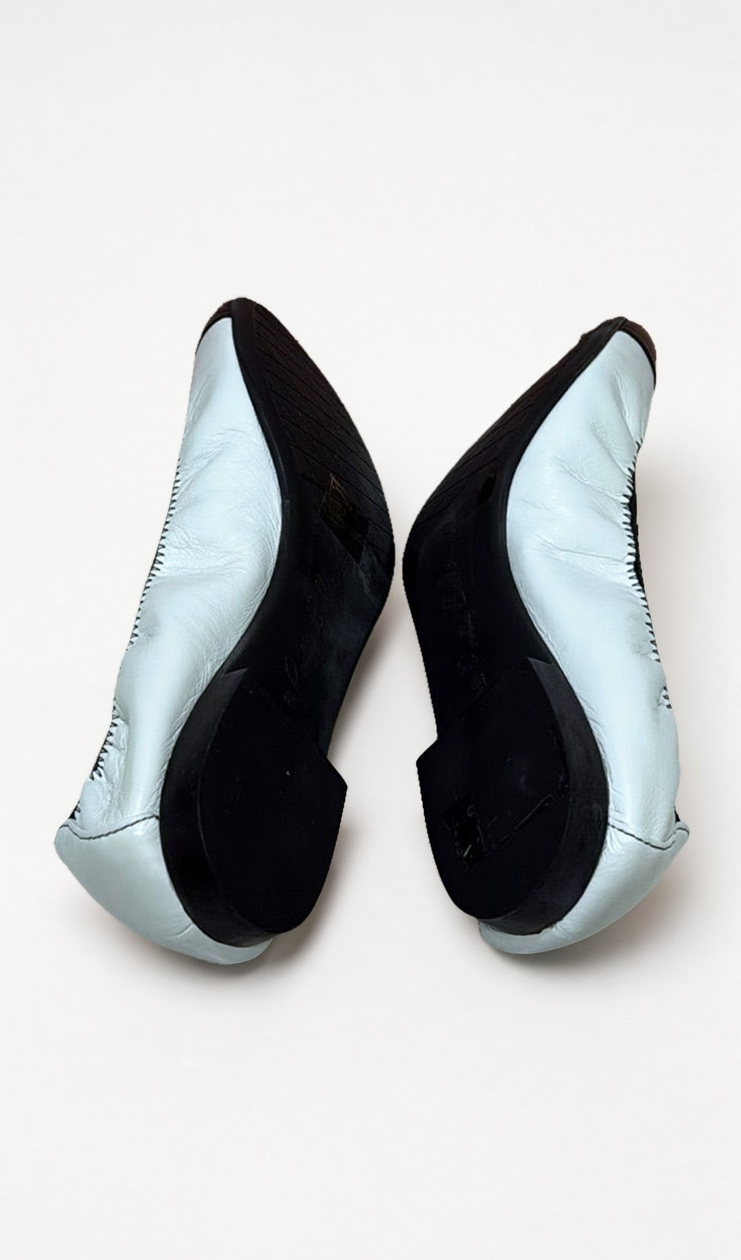 Pretty Ballerinas White Black Ballet Flats 36