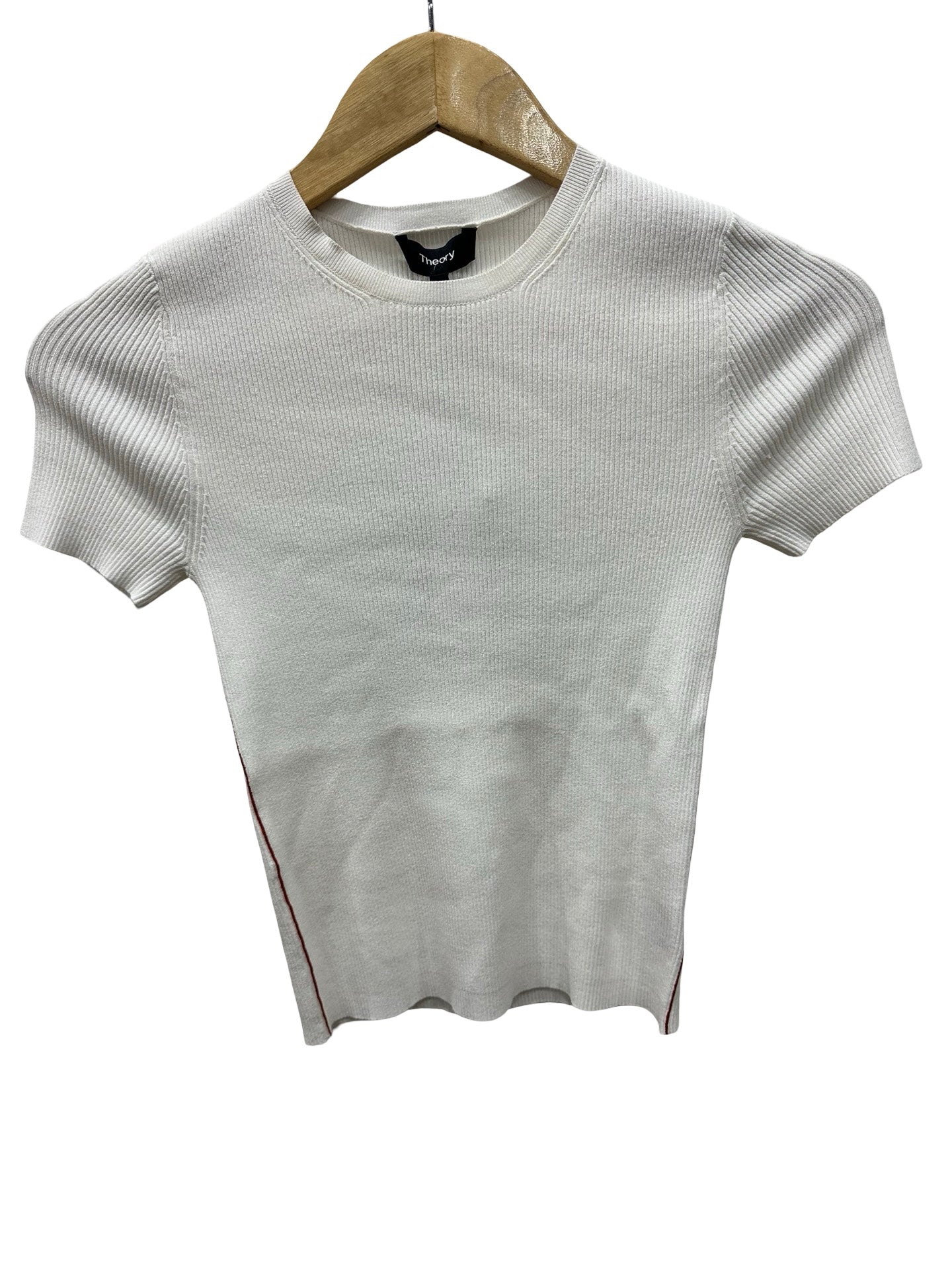 Theory White Rib Knit Top XS NWT