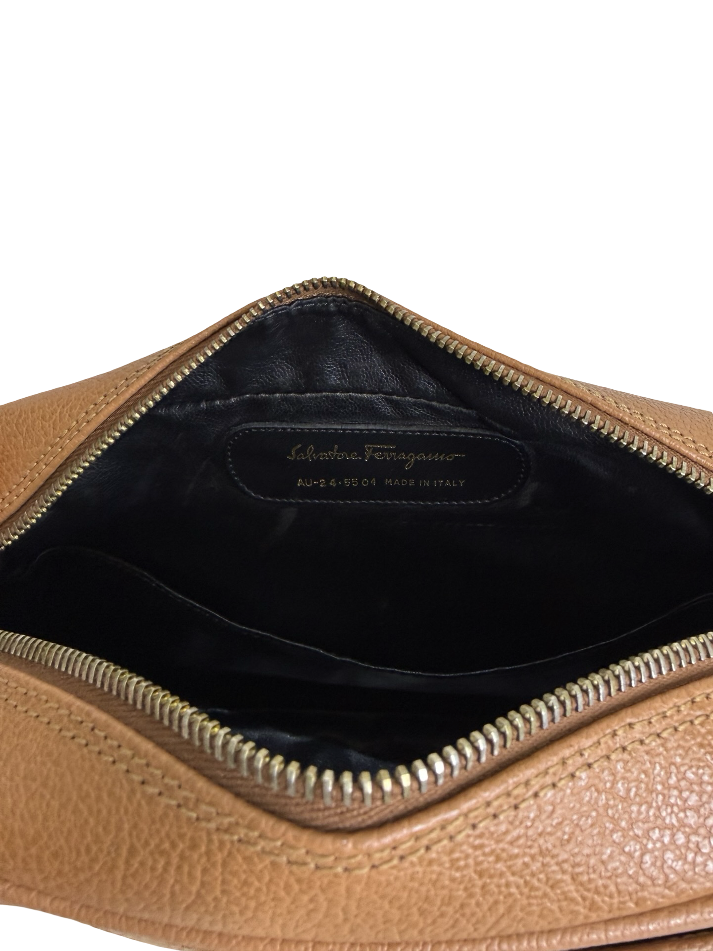 Salvatore Ferragamo Brown Clutch/Wristlet