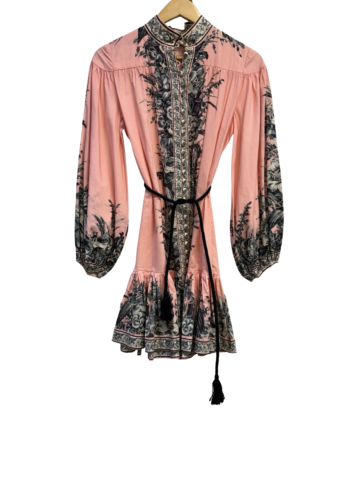 Zimmermann Pink Drop Waist Dress 0