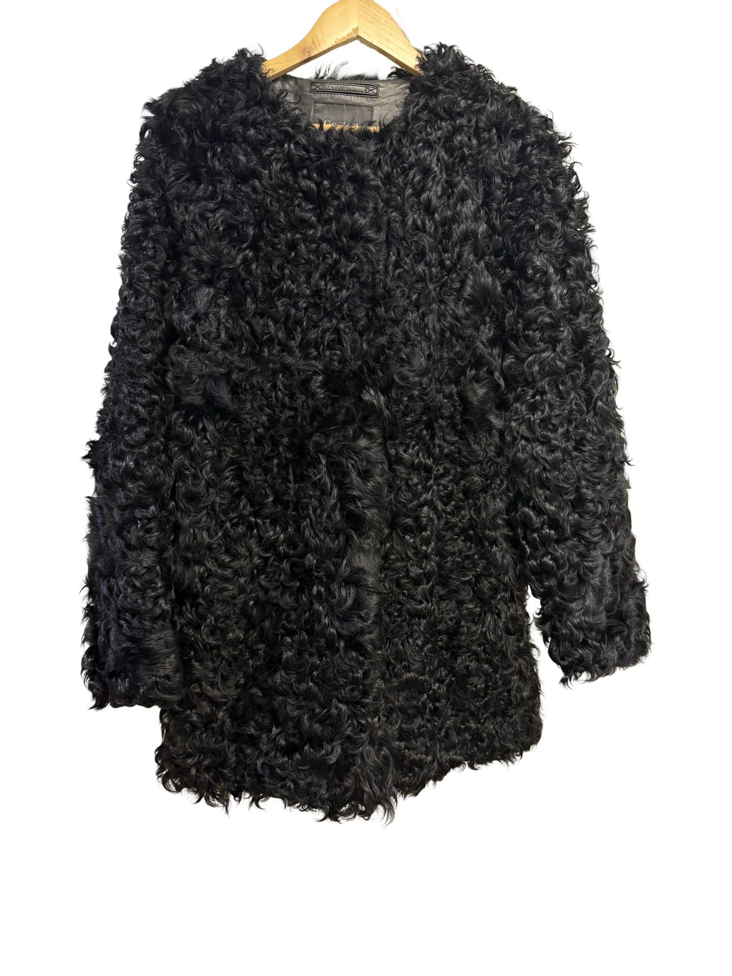 Gestuz Black Lambs Wool Jacket 38