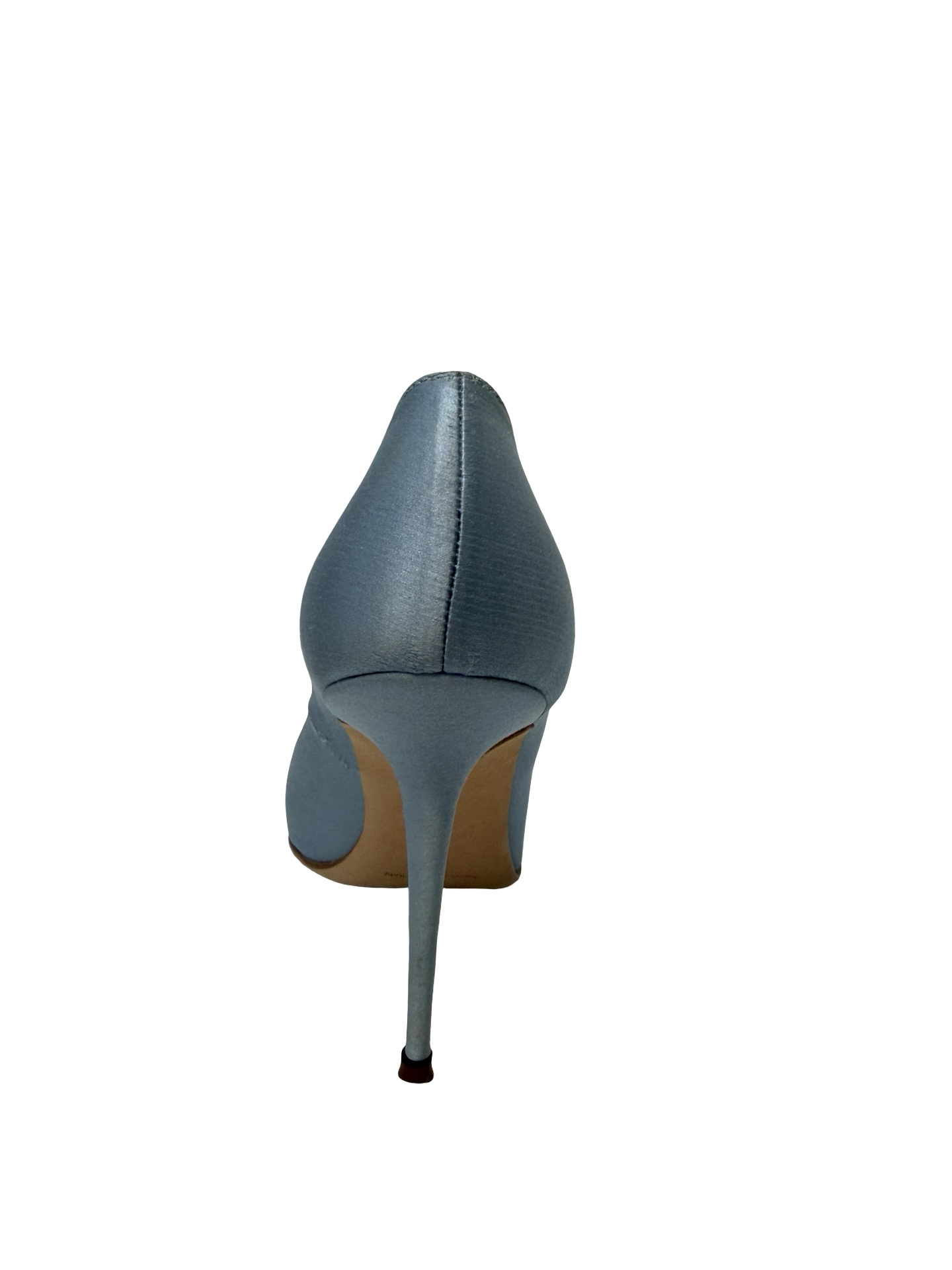 Manolo Blahnik Grey Satin Heels 37 WB