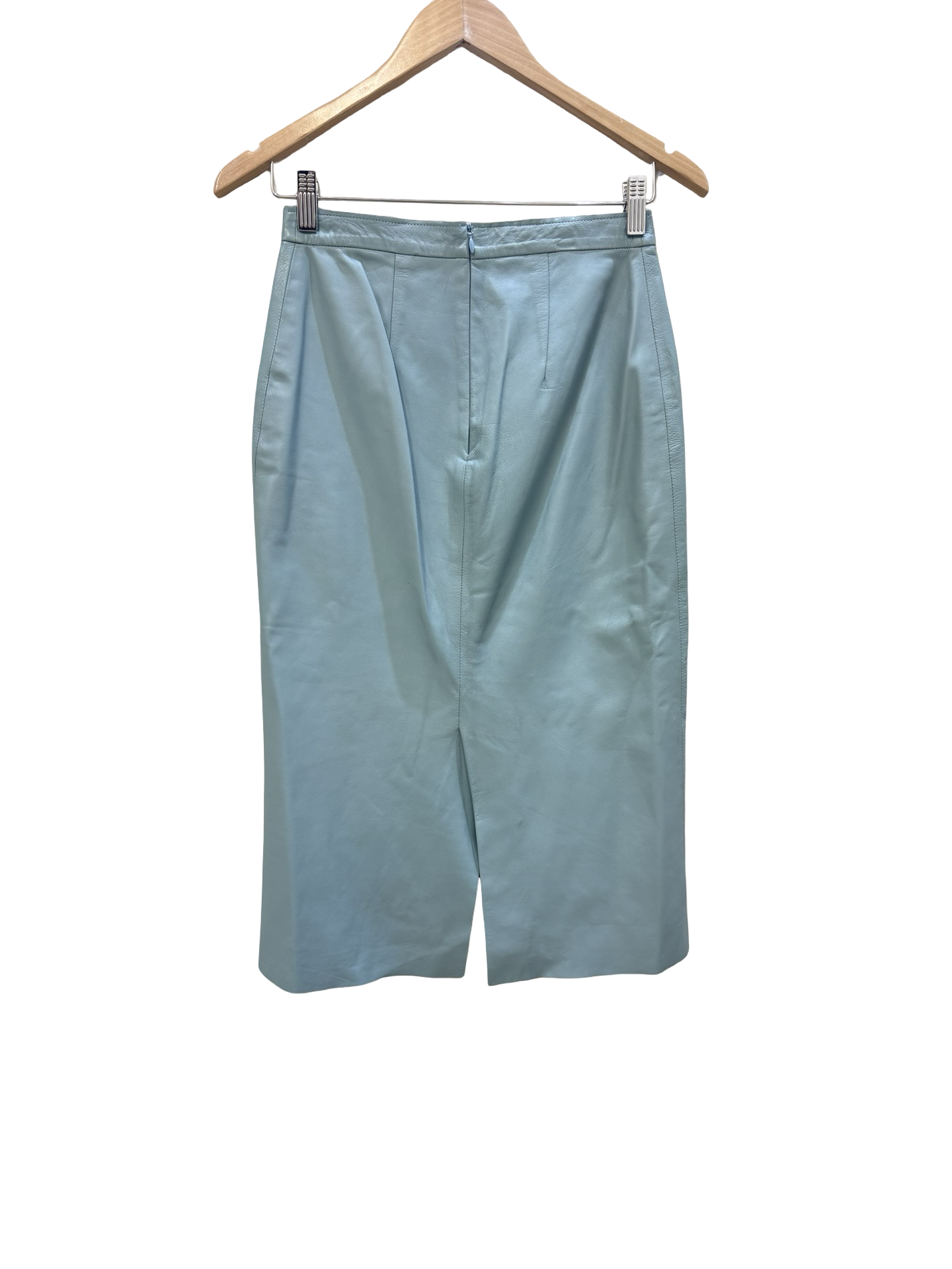 Bul Blue Leather Skirt XS