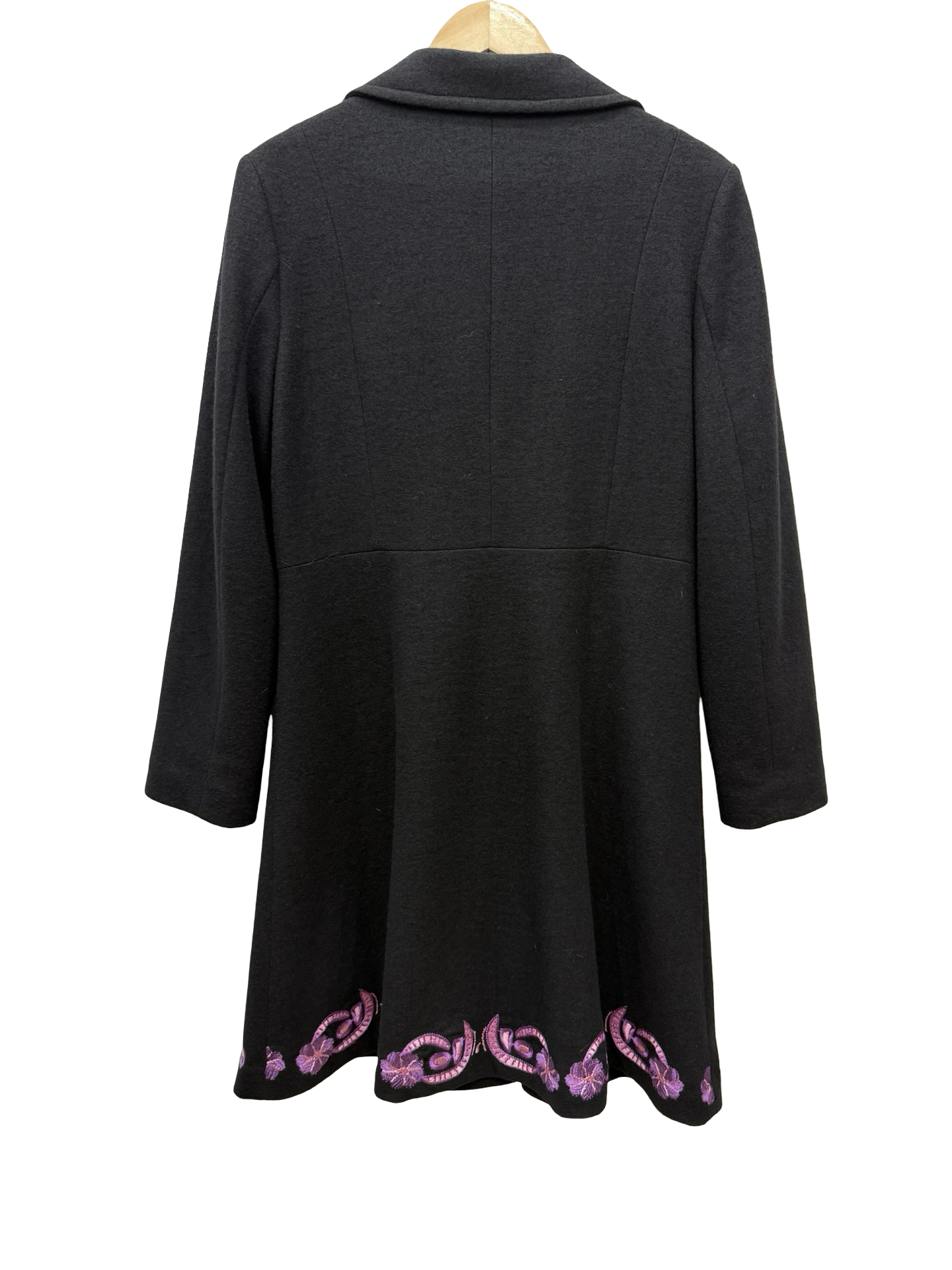 Dizingof Black Purple Print Coat 14