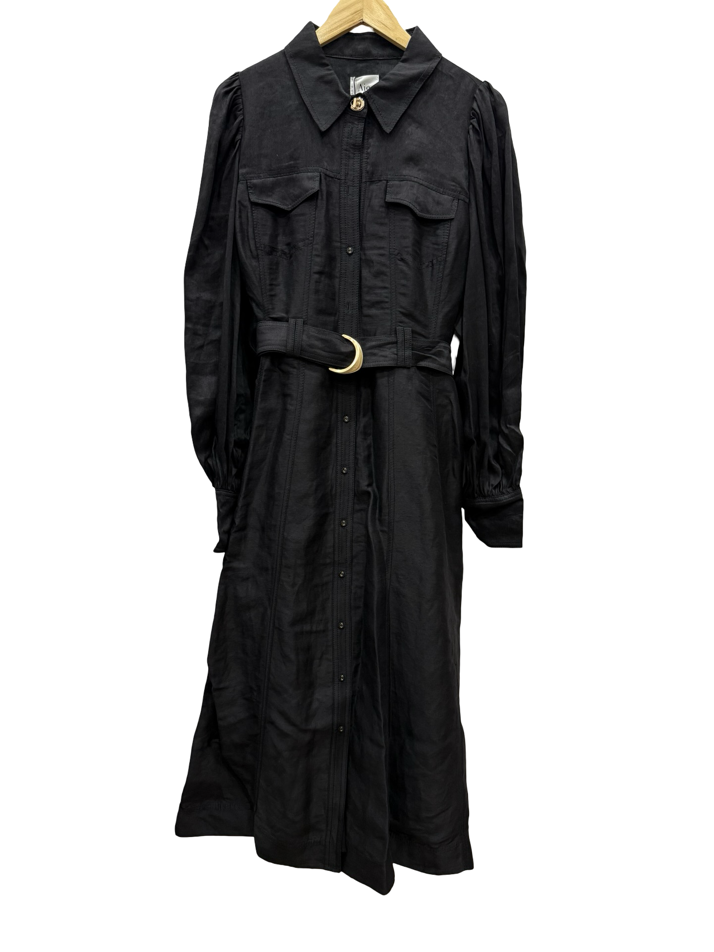Aje Black Belted Dress 16