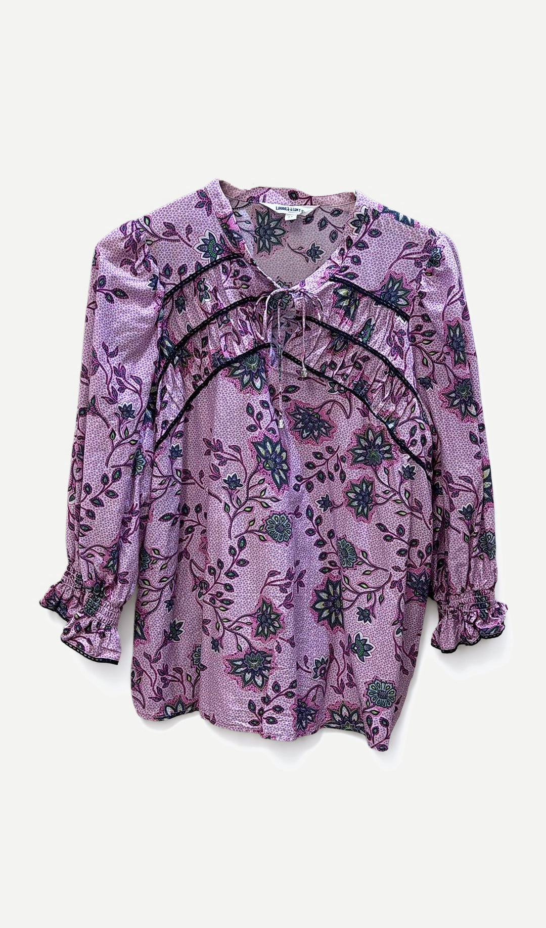 Loobie's Story Purple Patterned Blouse 14