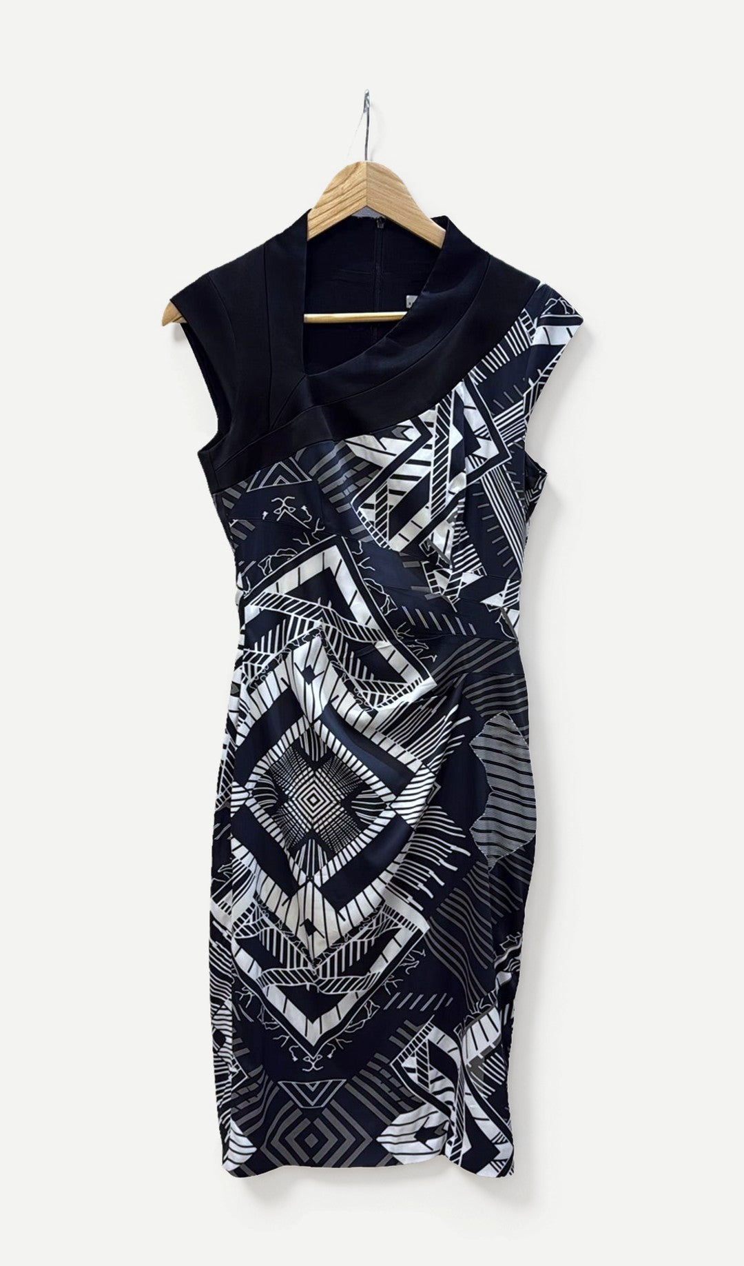 Karen Millen Black Geometric Dress 12